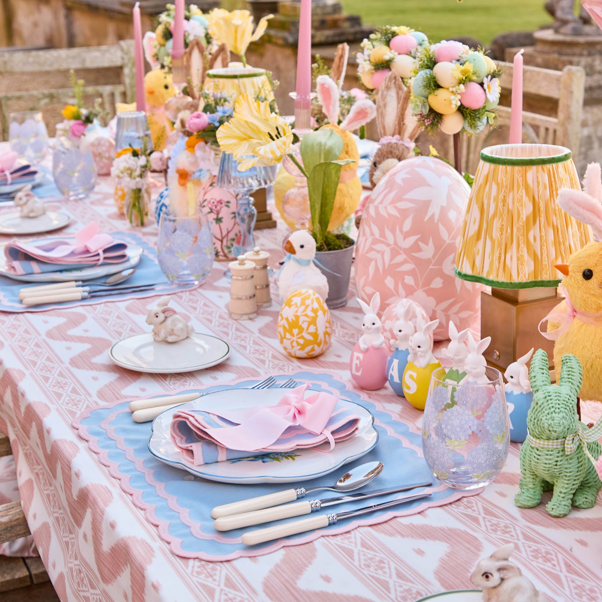 Large Pink Floral Tole Egg