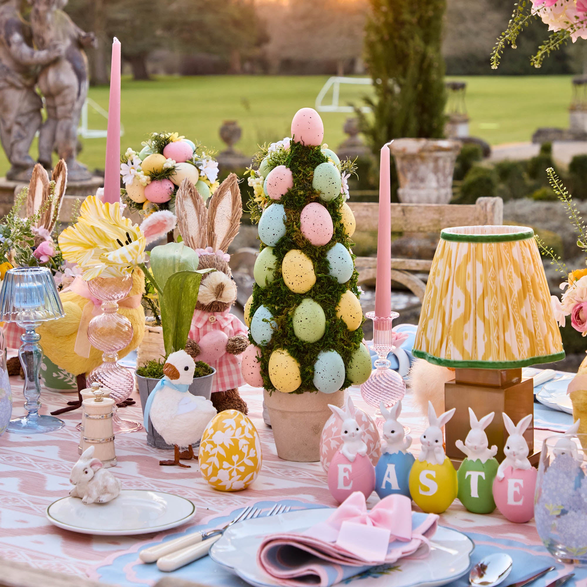 Potted Pastel Easter Egg Tree (Pair)