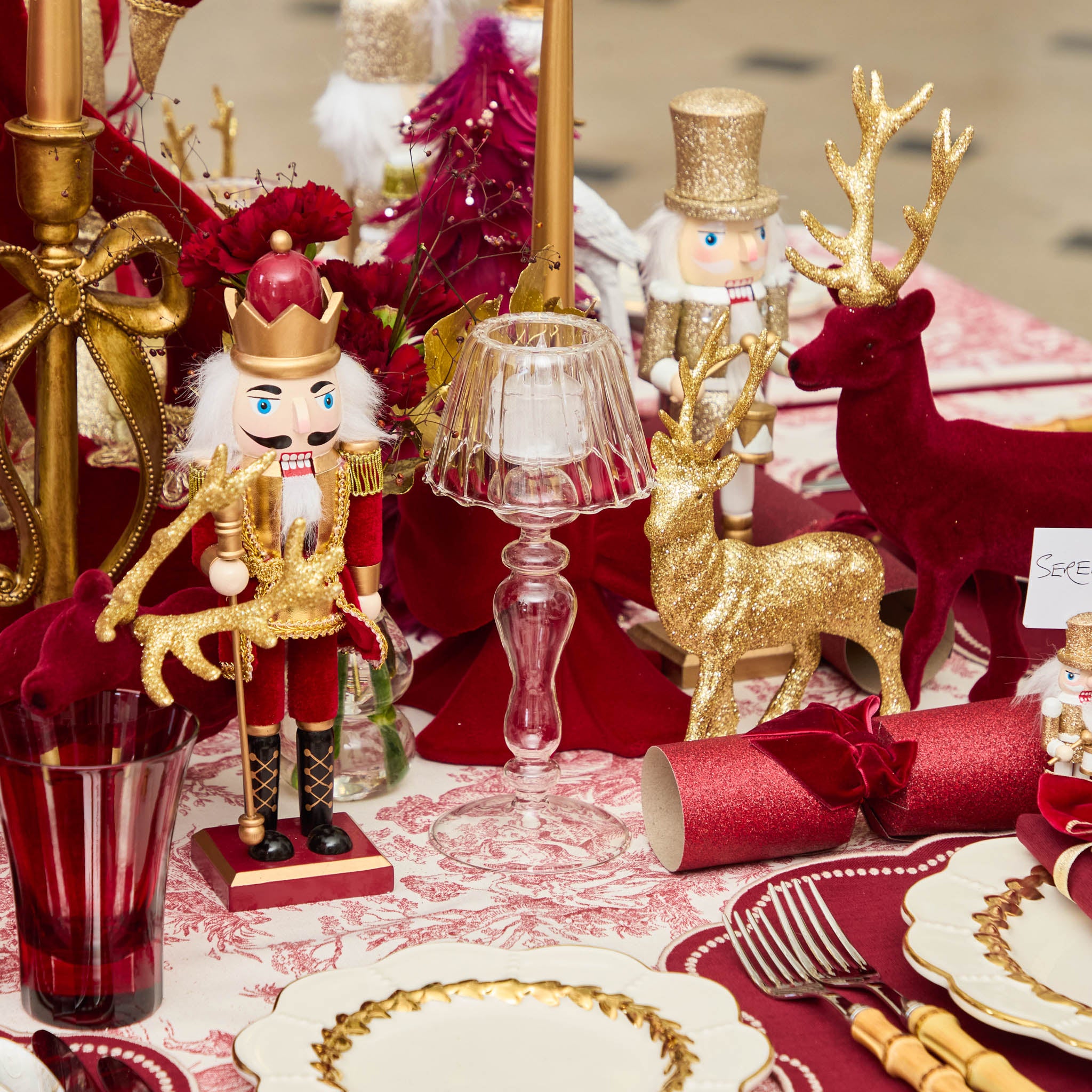 Glass Lantern Tea Light Holder Set