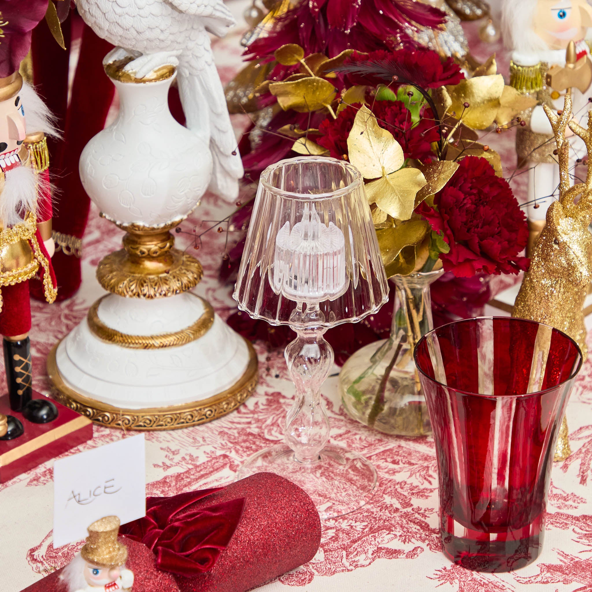 Glass Lantern Tea Light Holder Set