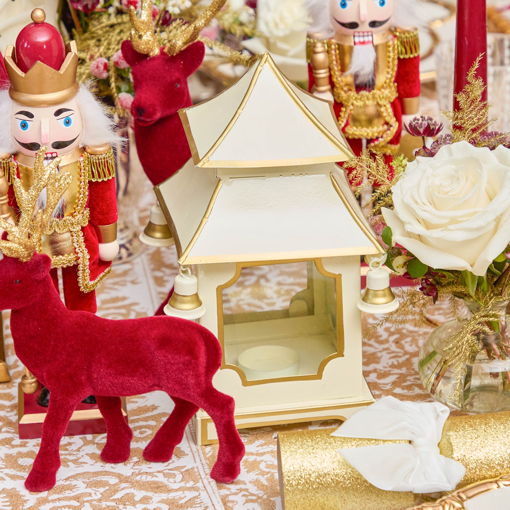 White Gold Mini Pagoda Lantern (Pair)