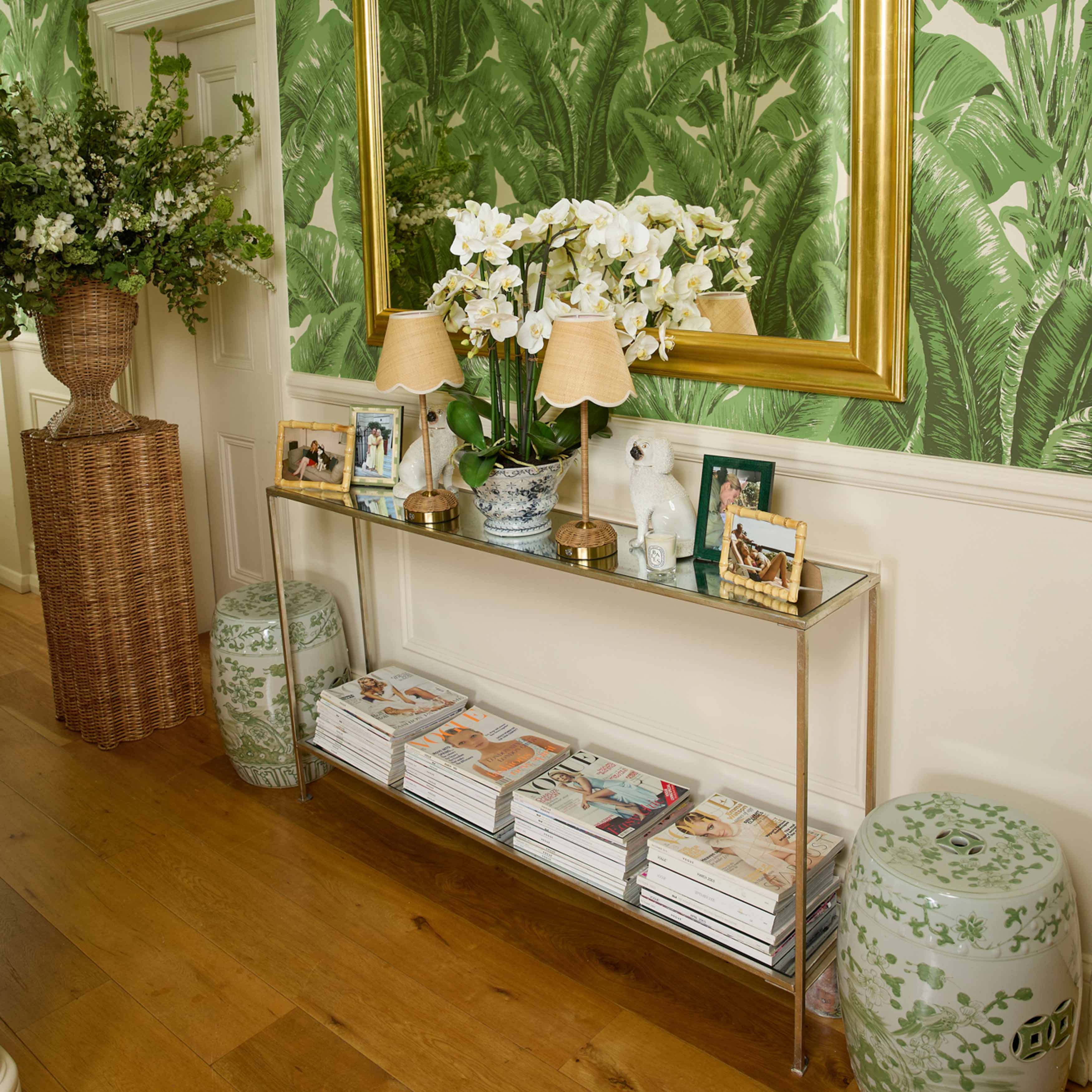 Green Chinoiserie Ceramic Stool