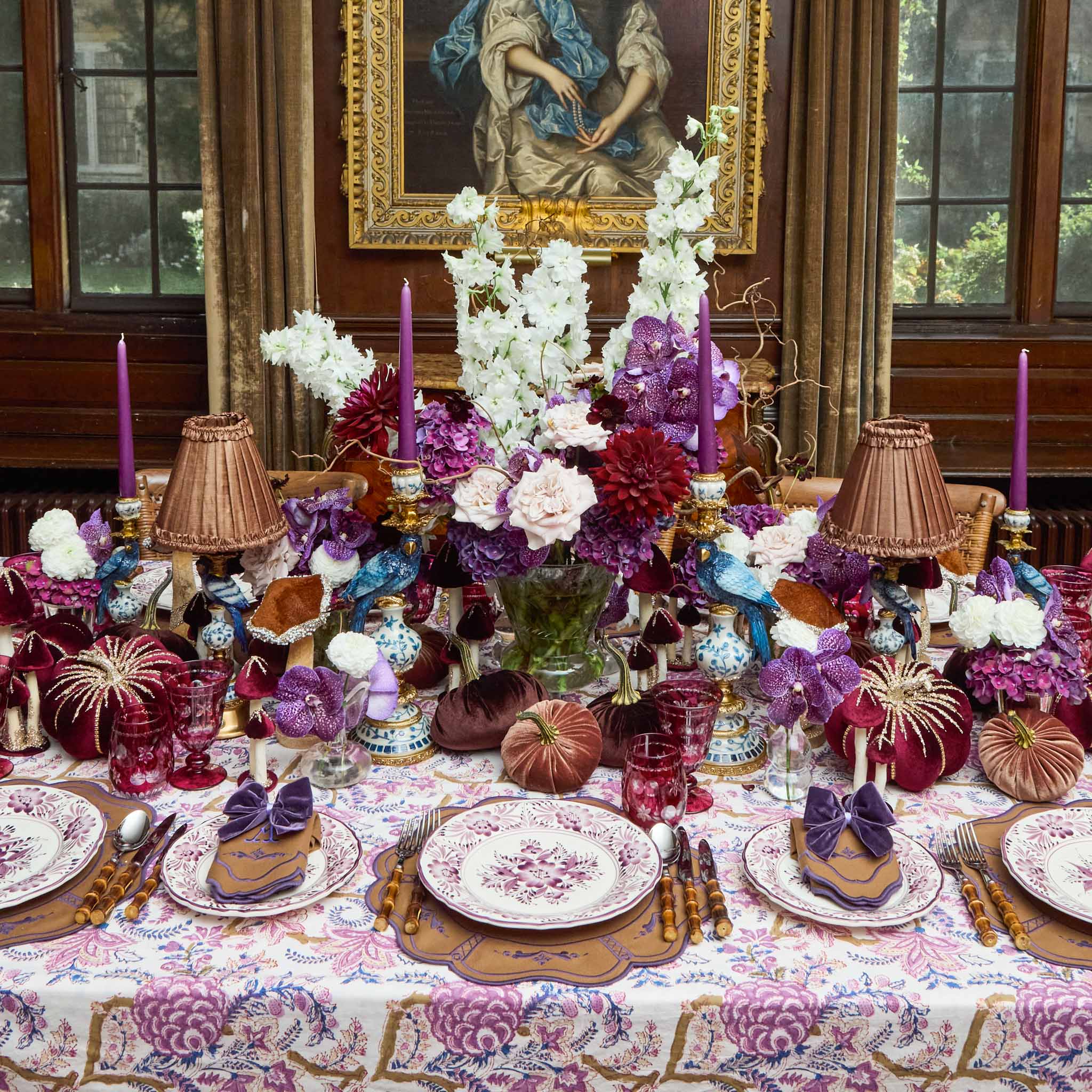 Blue Parrot Candle Holder (Pair)