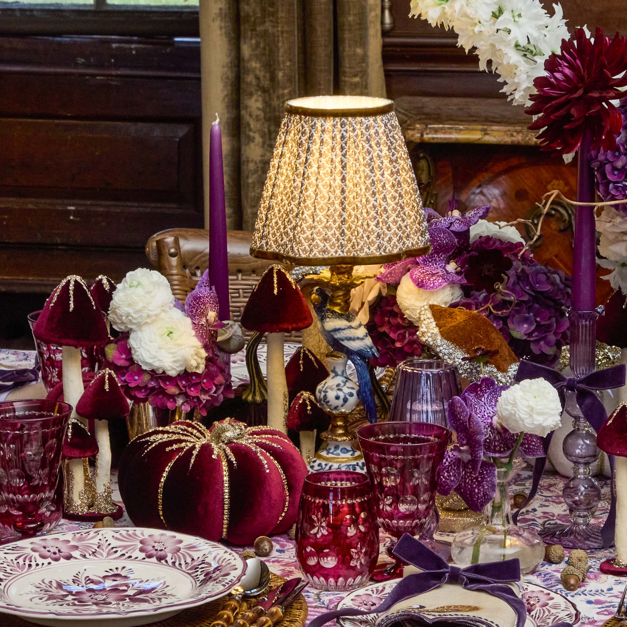 Aubergine Anita Engraved Wine Glass (Set of 4)