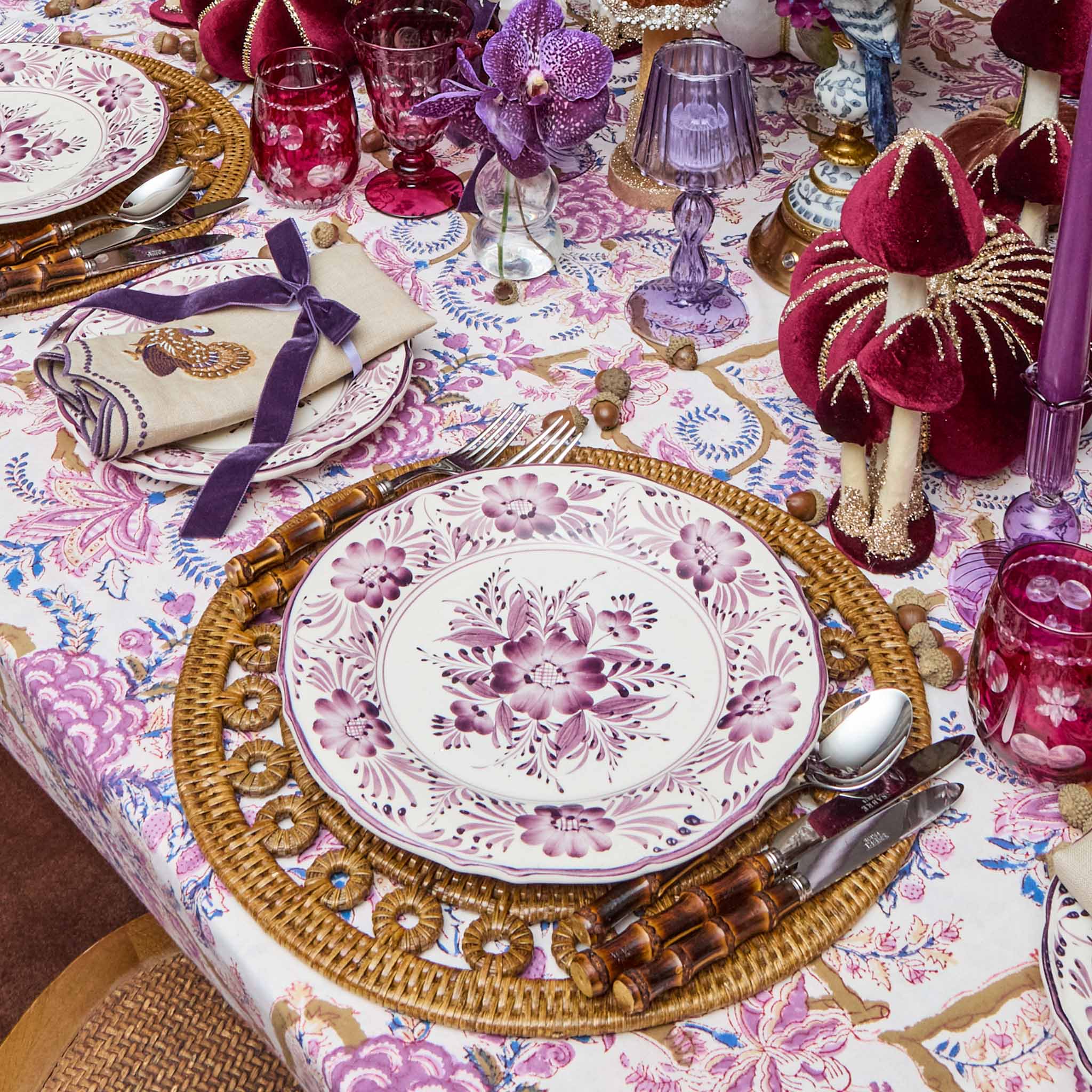 Elodie Round Rattan Placemats (Set of 4)