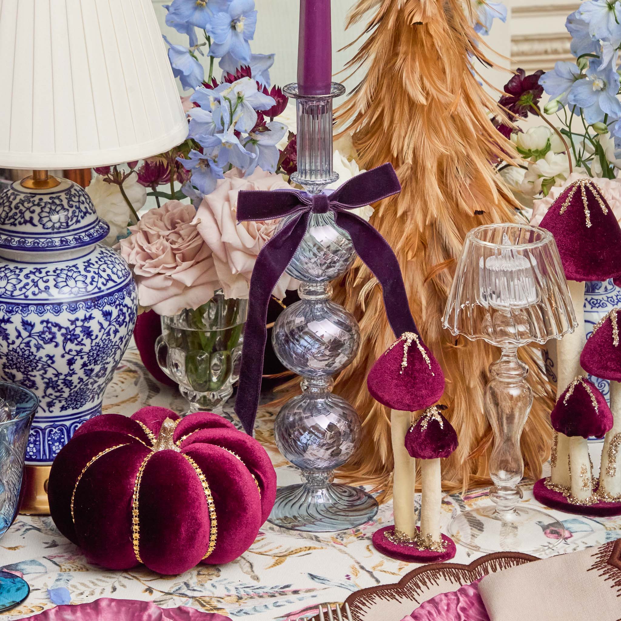 Purple Candles (Set of 8)