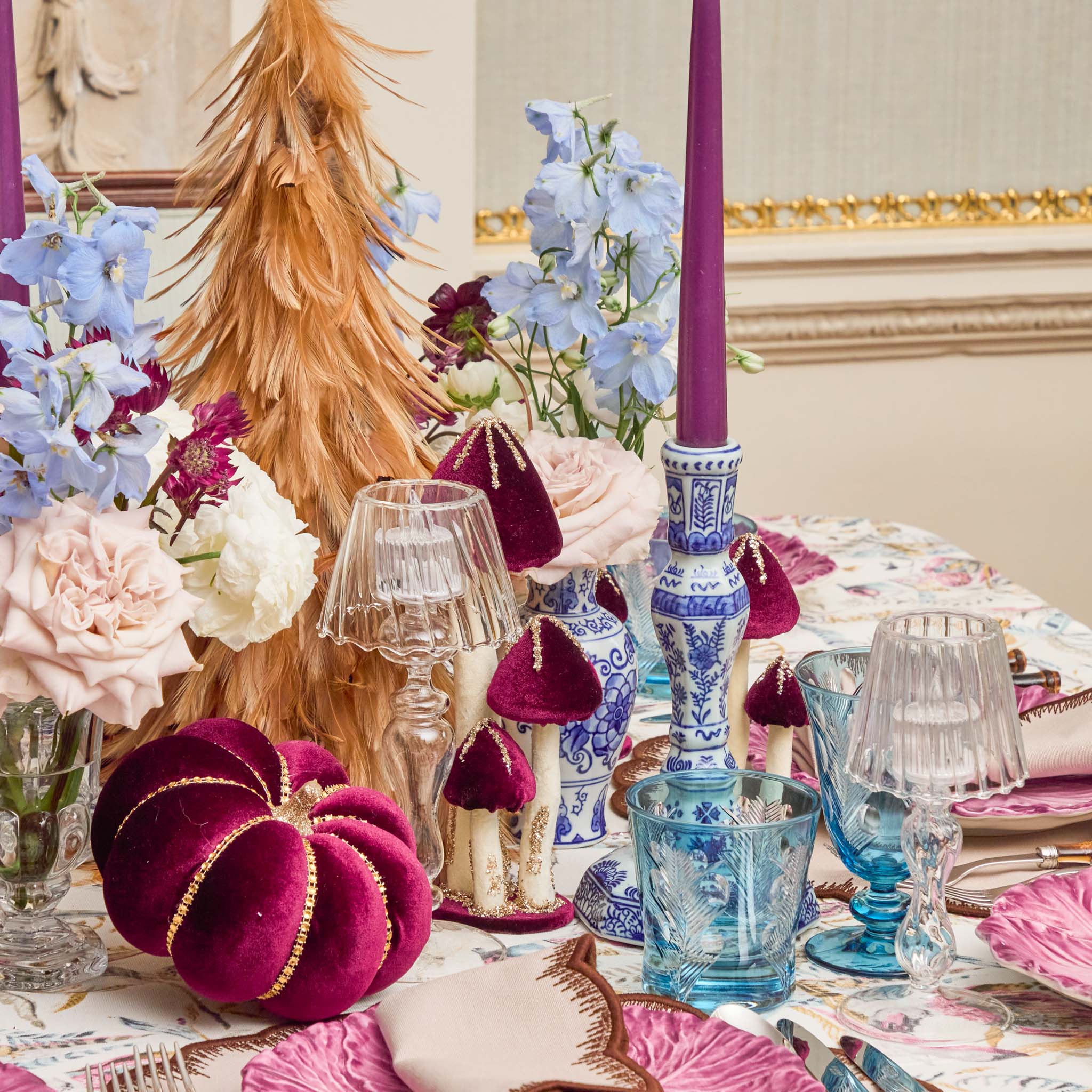 Glass Lantern Tea Light Holder Set