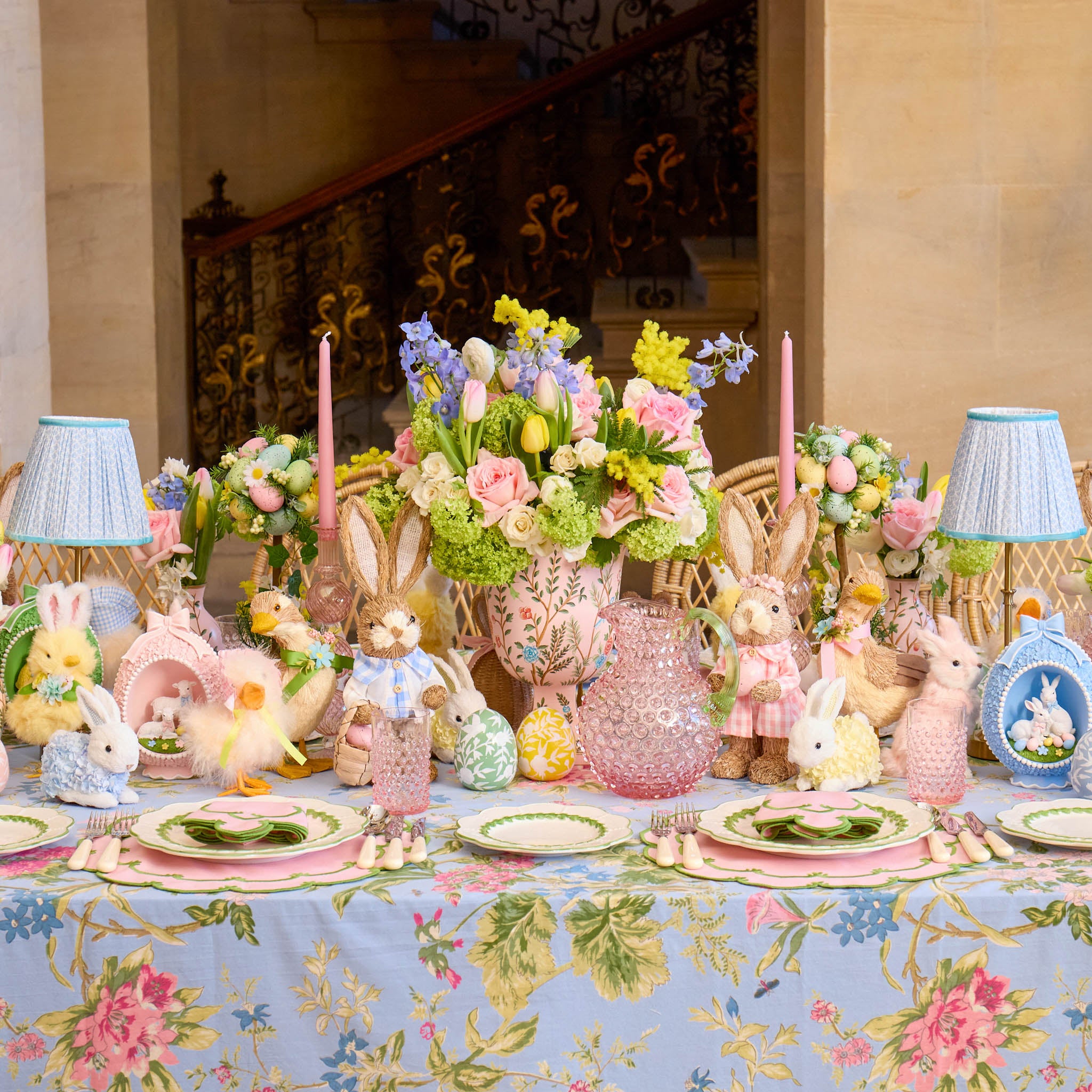 Rose Pink Hobnail Glasses (Set of 6)