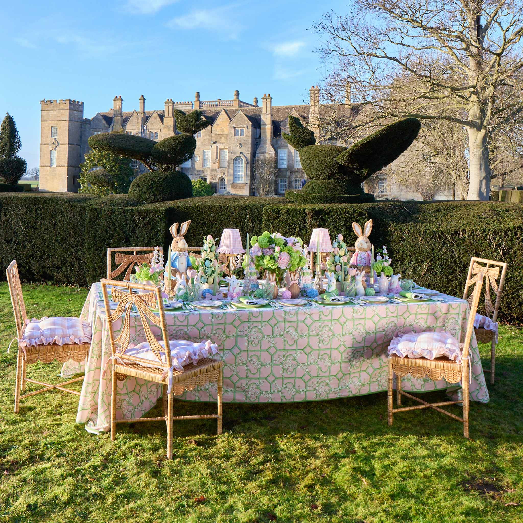 Louisa Green Placemats & Napkins (Set of 4)