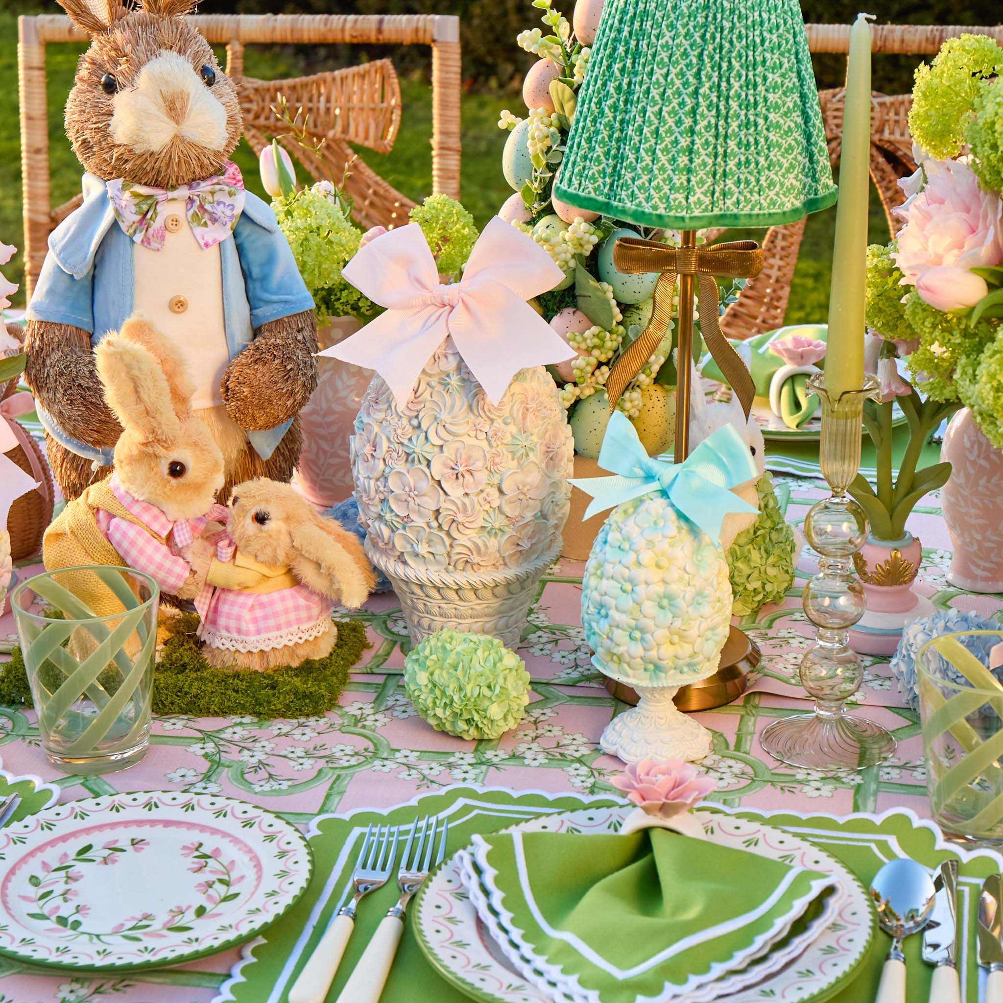 Pink & Blue Floral Easter Egg (Pair)