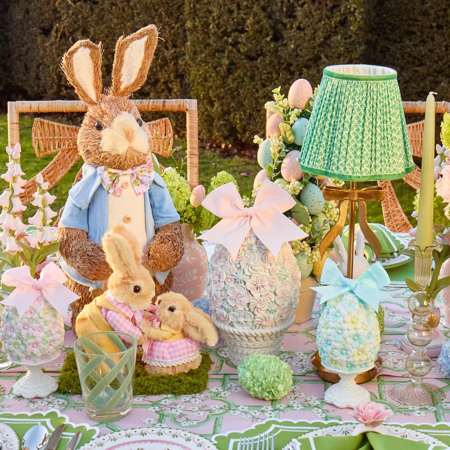 Pink & Blue Floral Easter Egg (Pair)