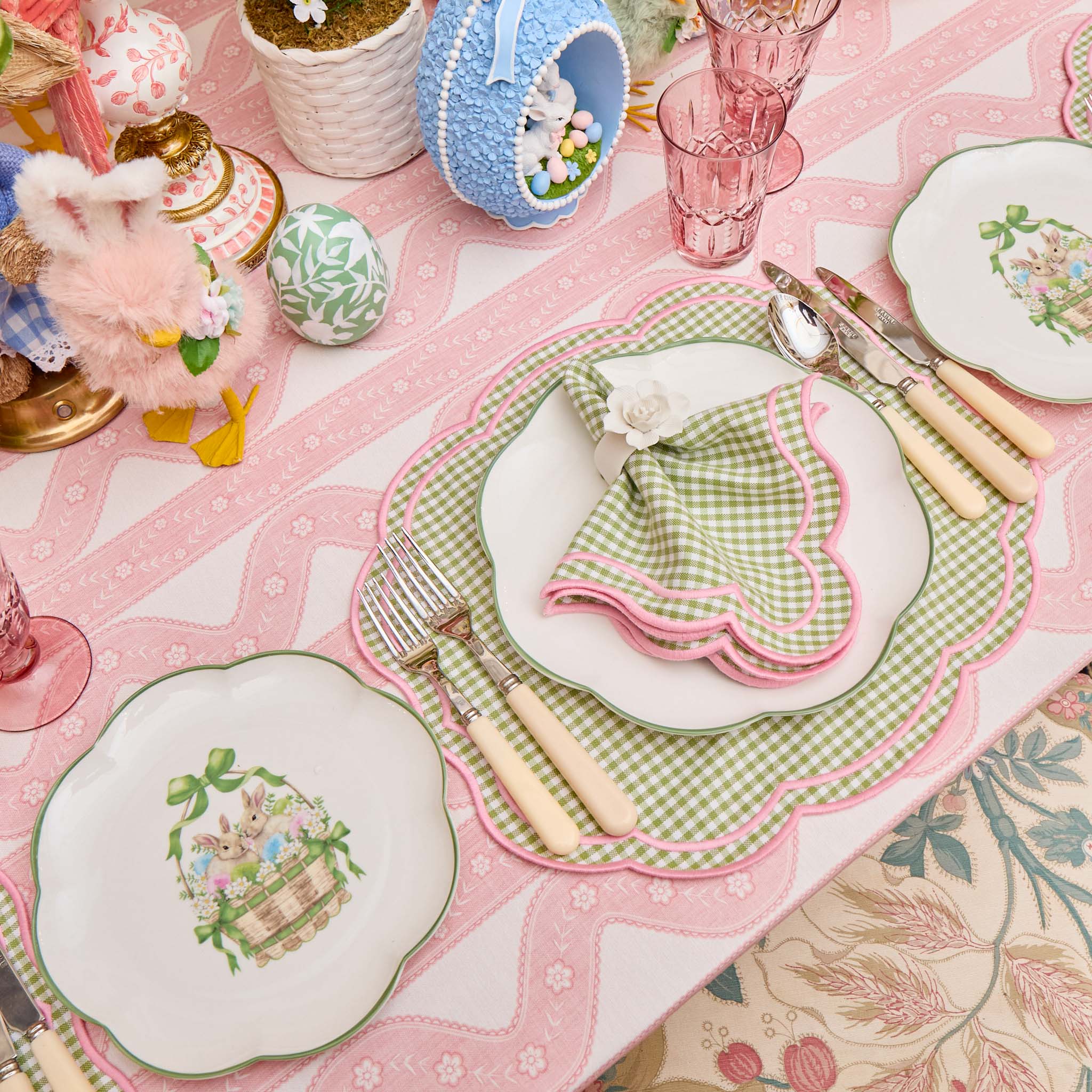 Bunnies in Basket Starter Plates (Set of 4)