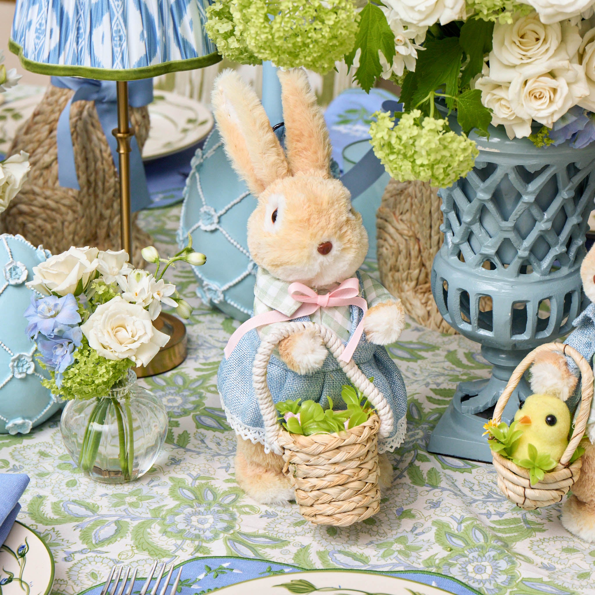 Mr. & Mrs. Rabbit in Blue (Pair)