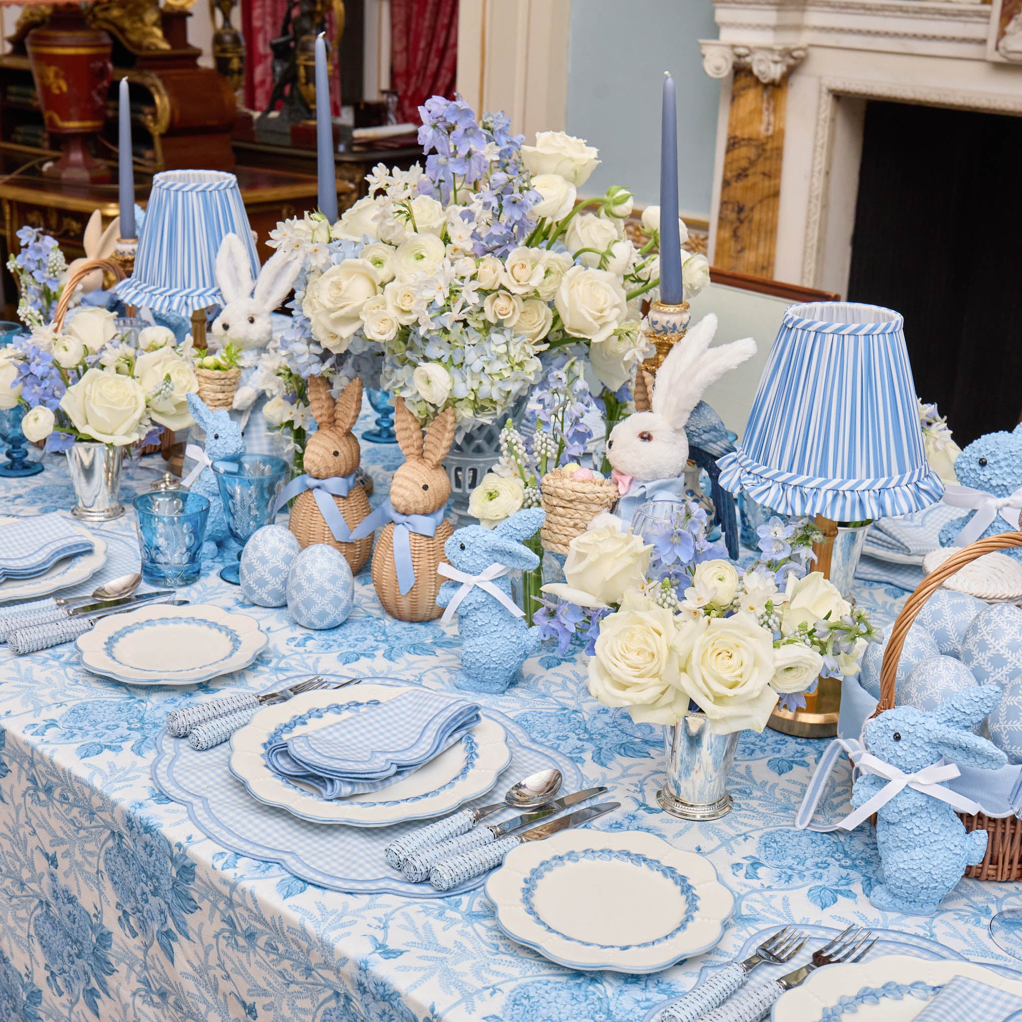 Eloise Blue Gingham Napkins (Set of 4)