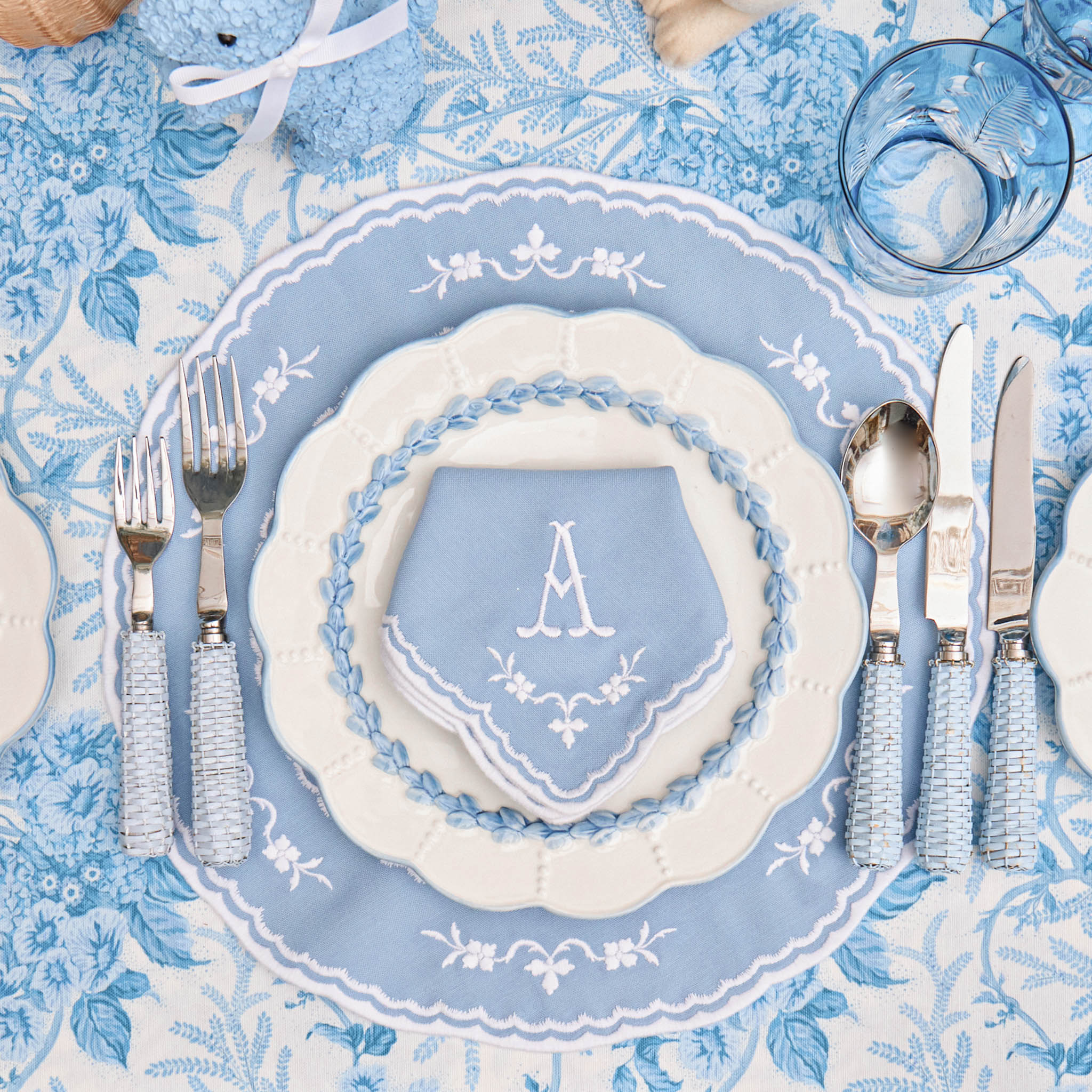 Sienna Blue Placemats & Napkins (Set of 4)