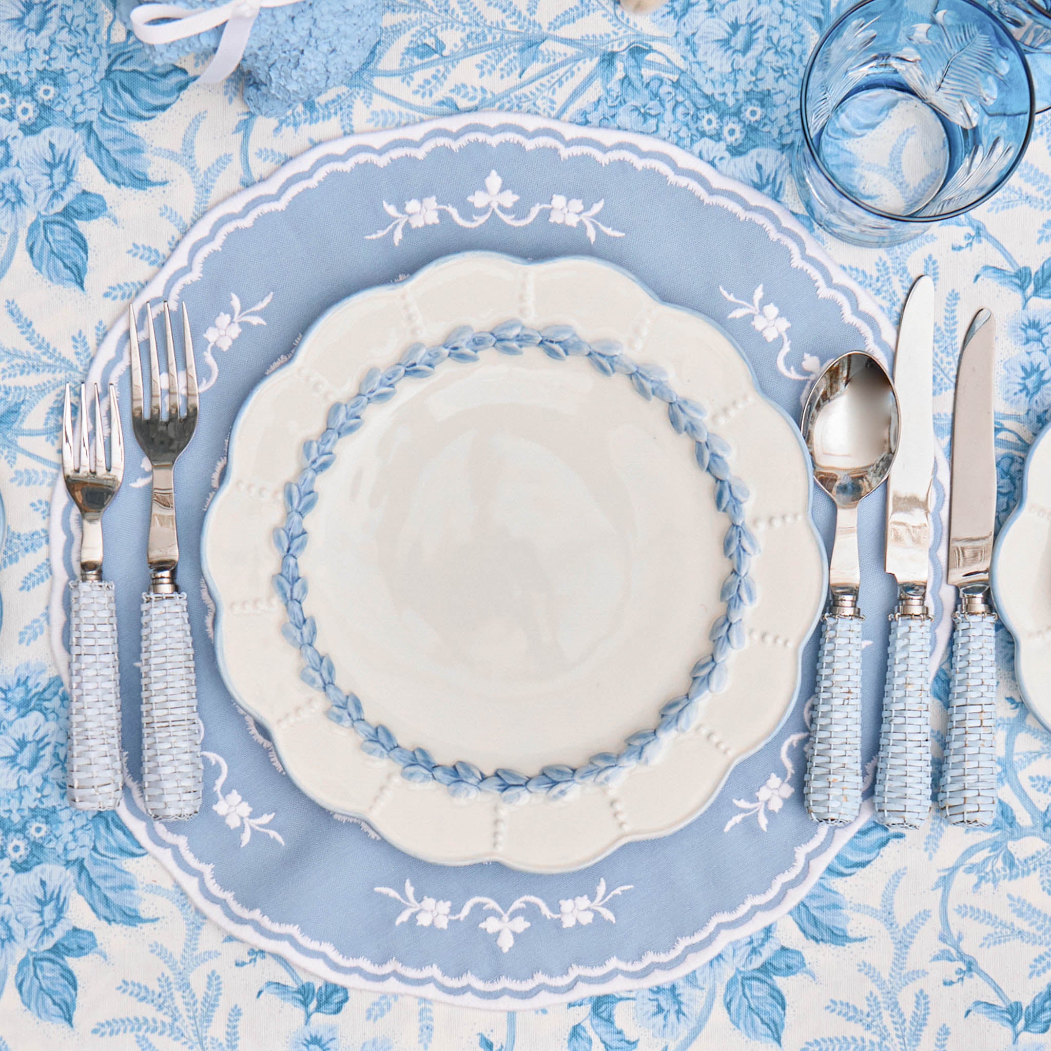 Blue Laurel Dinner Plate