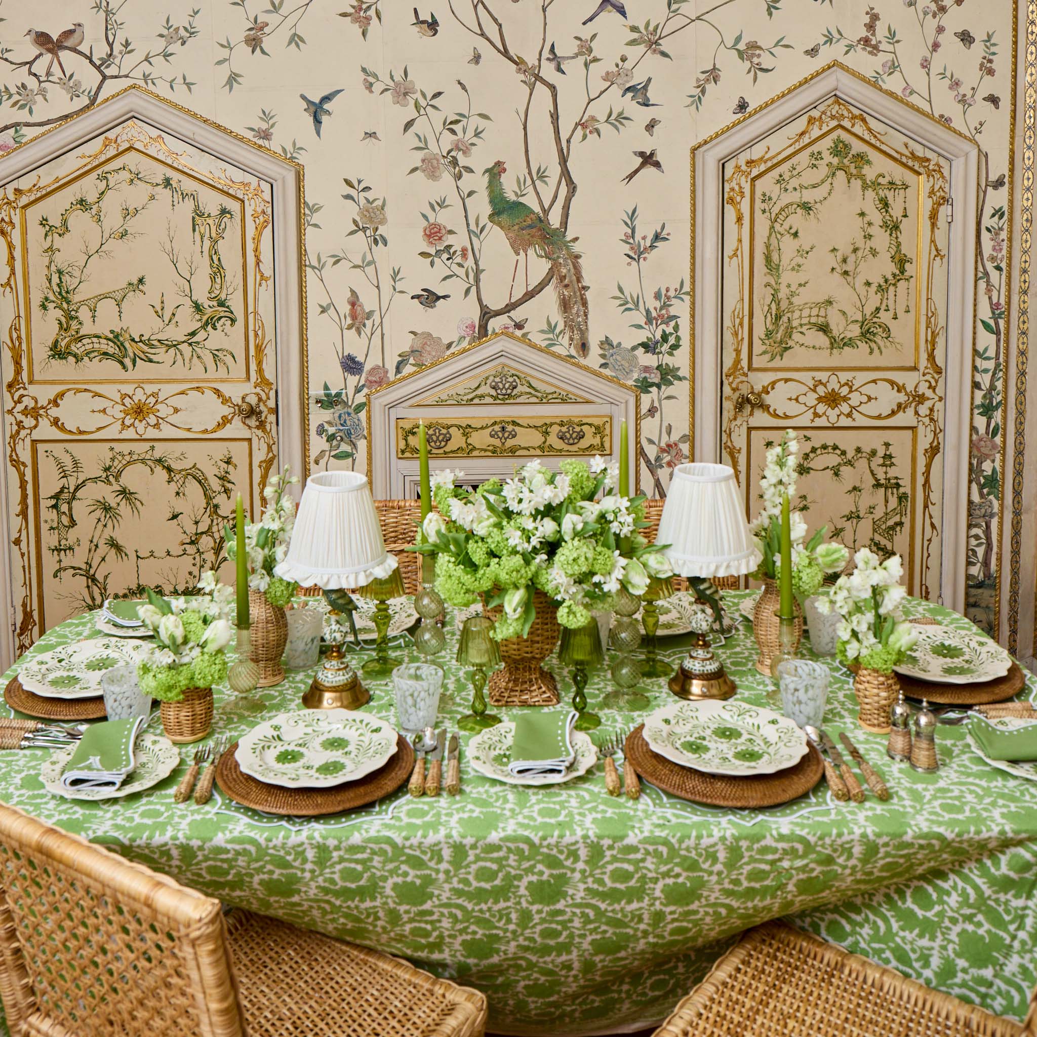 Brown Rattan Charger Plates (Set of 4)