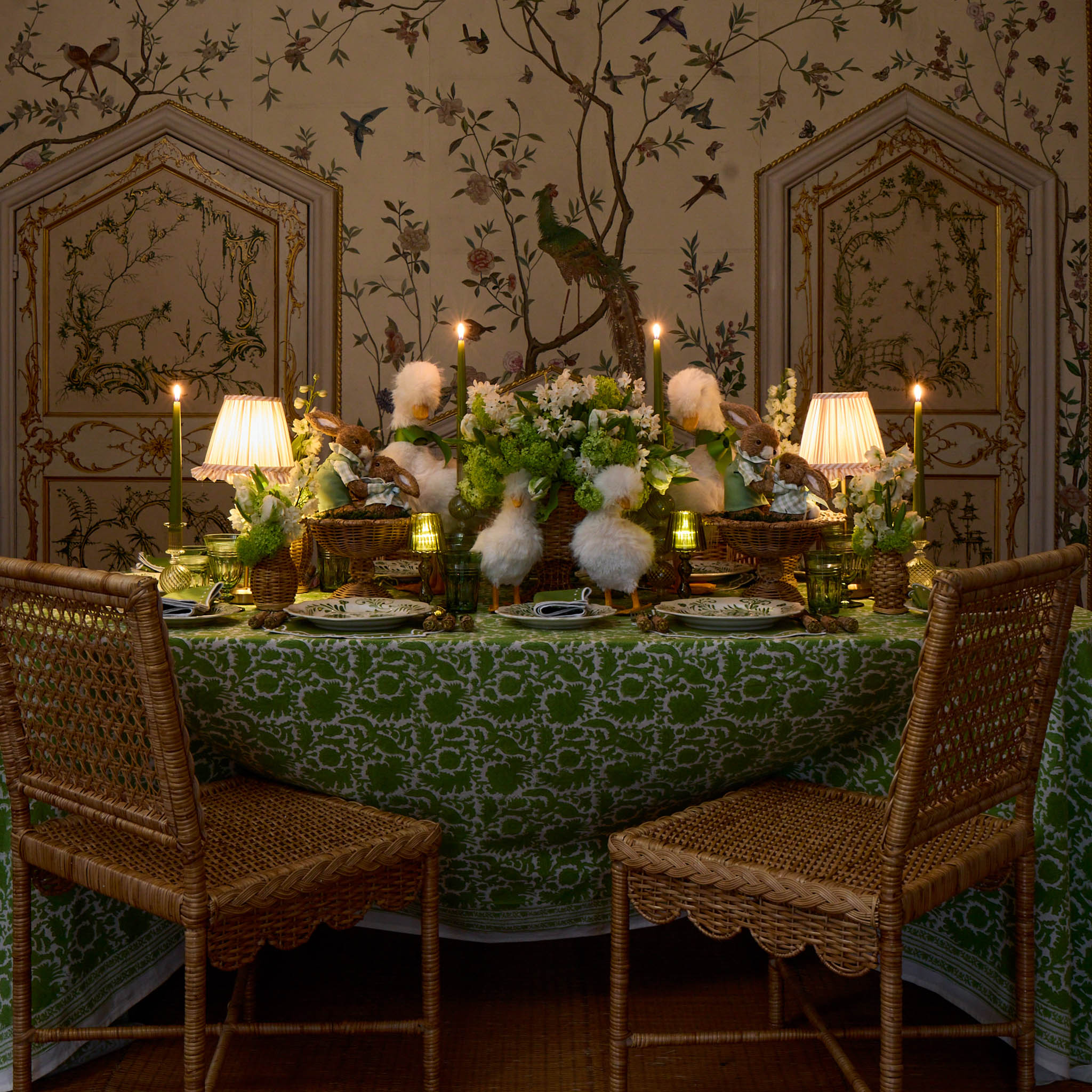 Putty Striped Ruffle Lampshade (18cm)