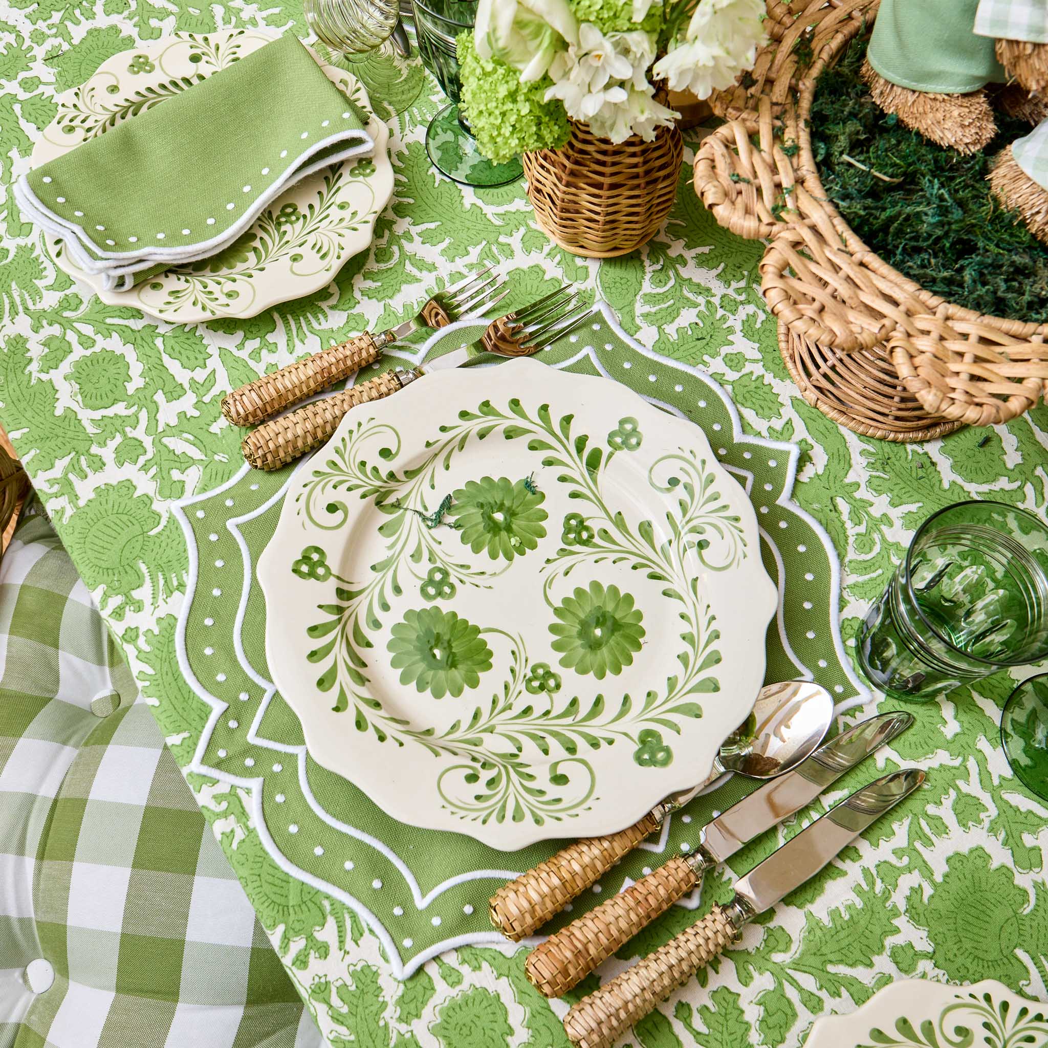 Celestria Green Placemats (Set of 4)