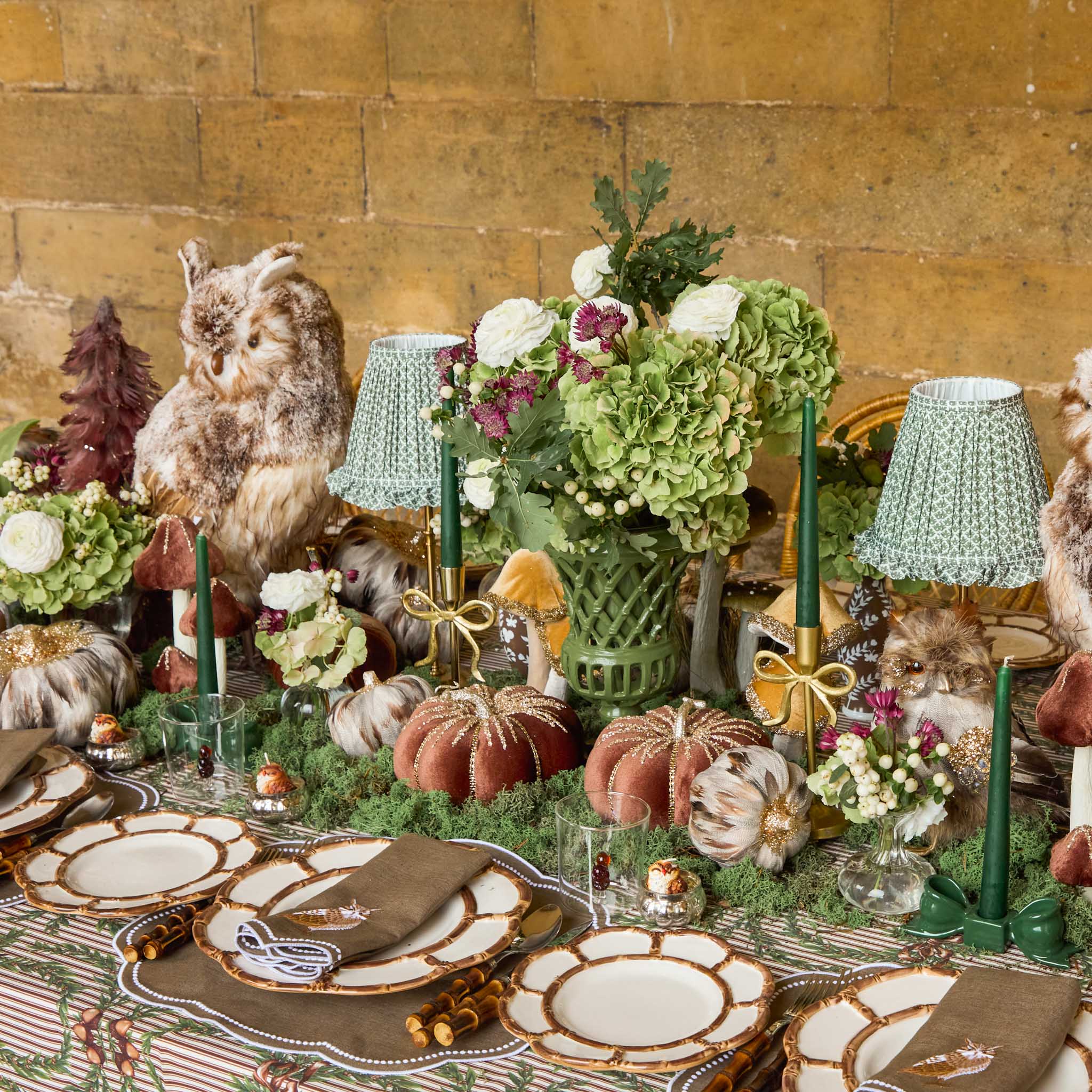 Large Chocolate Glitter Velvet Pumpkin (Pair)