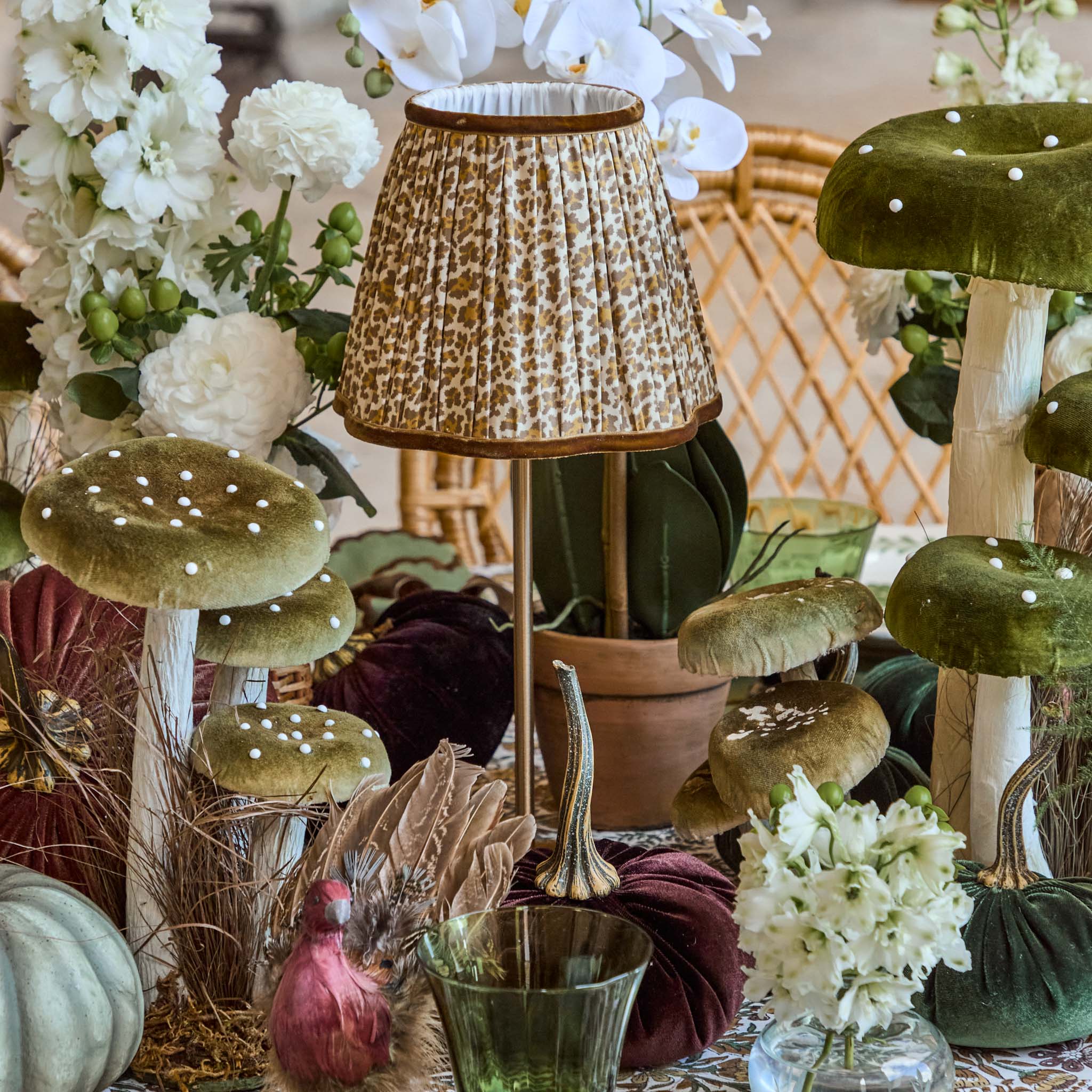 Natural Leopard Lampshade (18cm)