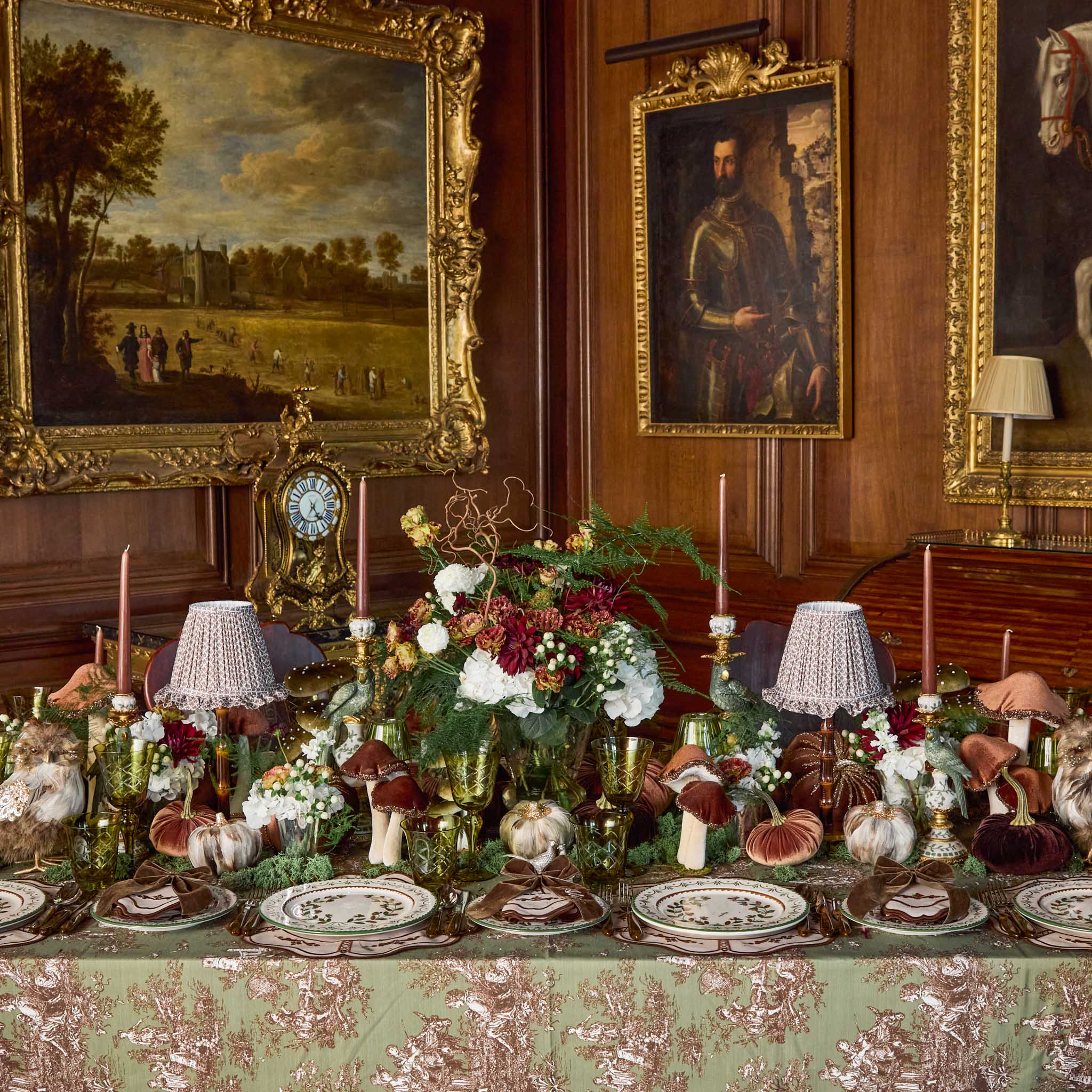 Burnt Bamboo Rechargeable Lamp with Chocolate Lotus Ruffle Shade (18cm)