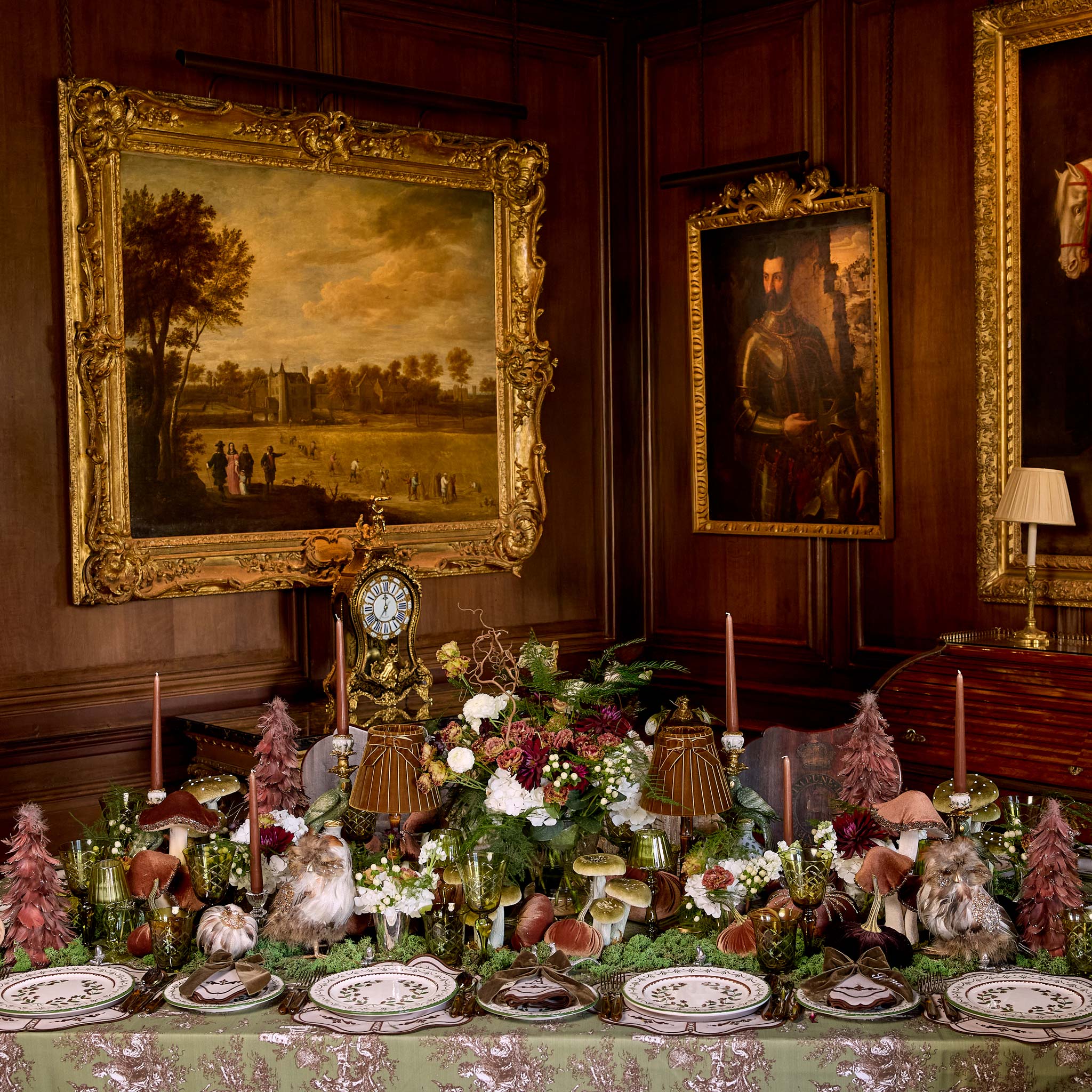 Brown Velvet Pumpkin Family