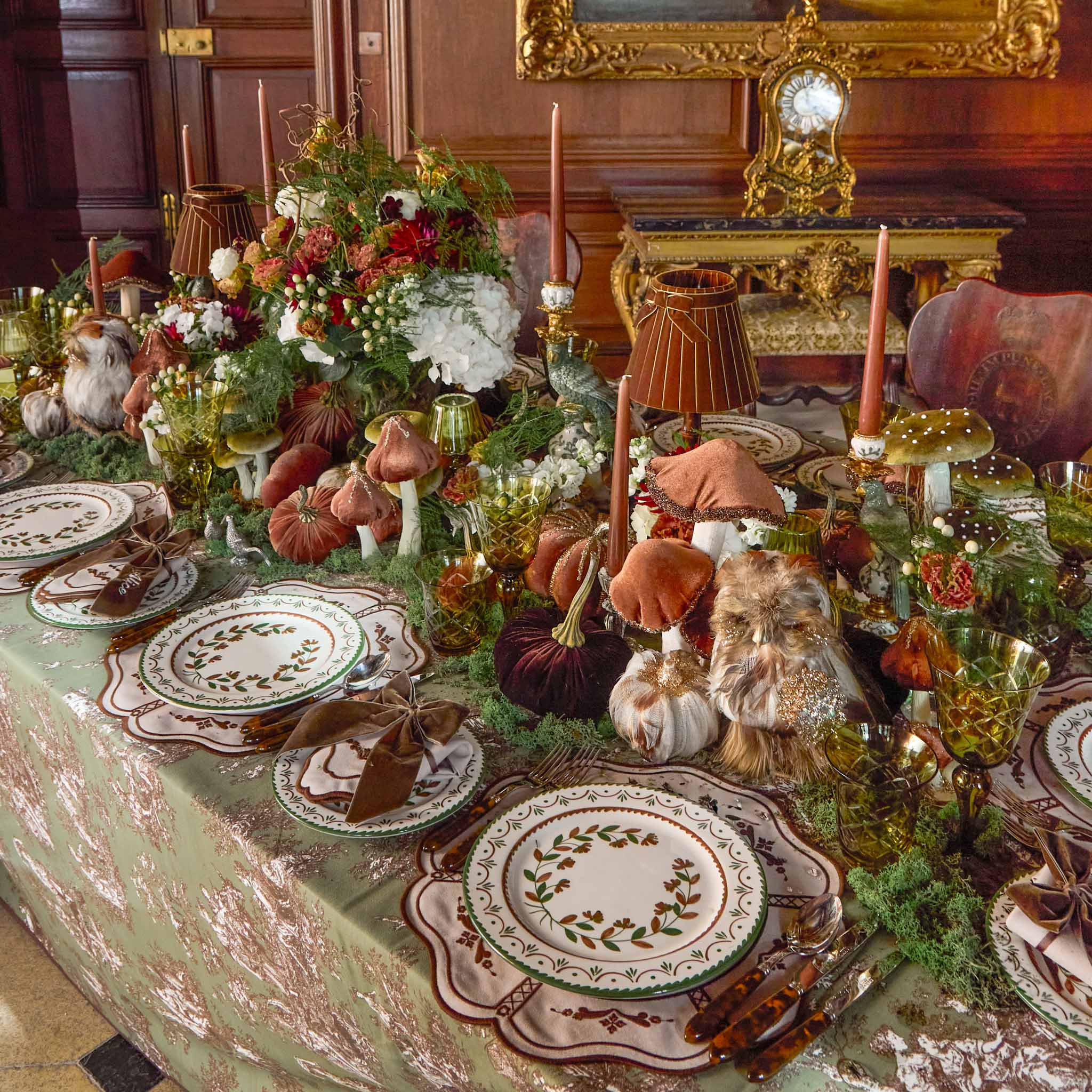 Brown Velvet Pumpkin Family