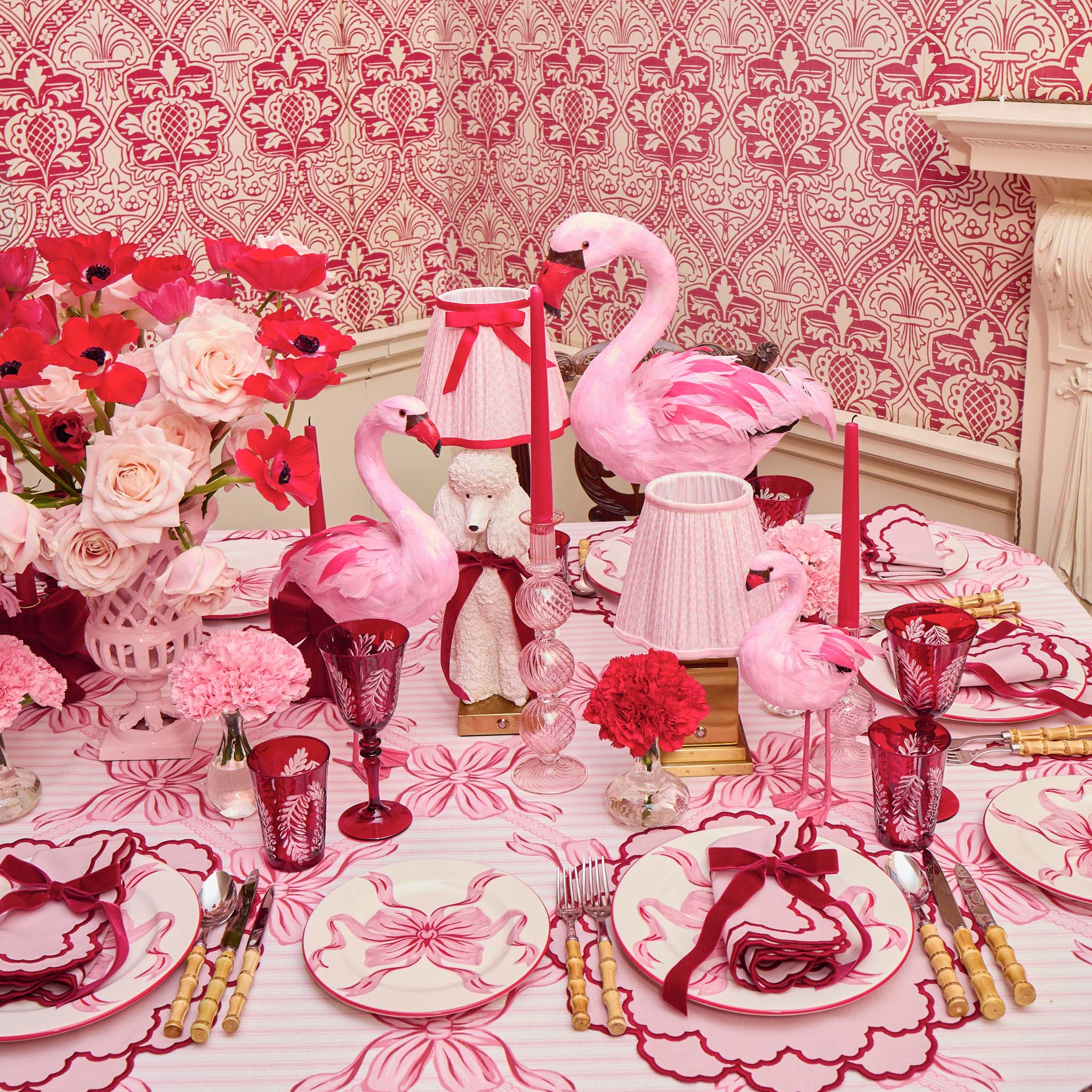 Camille Peony Candle Holder (Pair)