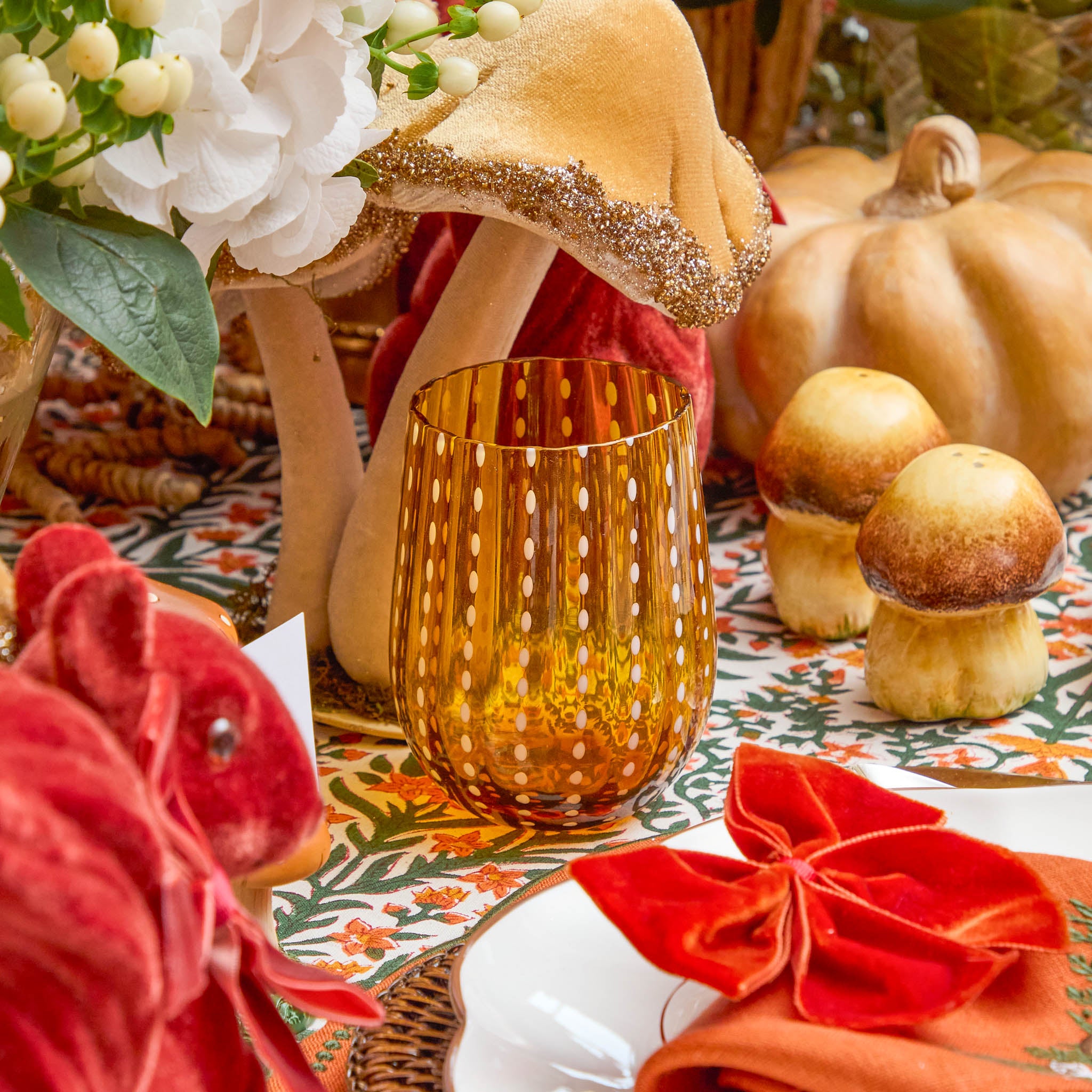 Amber Speckle Water Glasses (Set of 6)