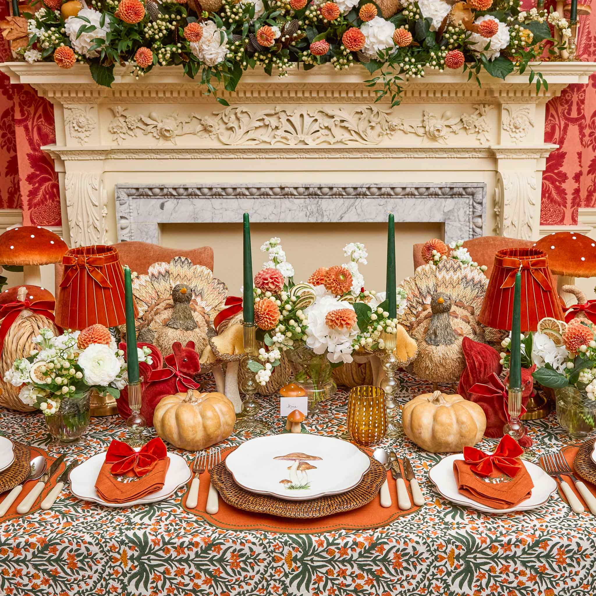 Burnt Orange Napkin Bows (Set of 4)