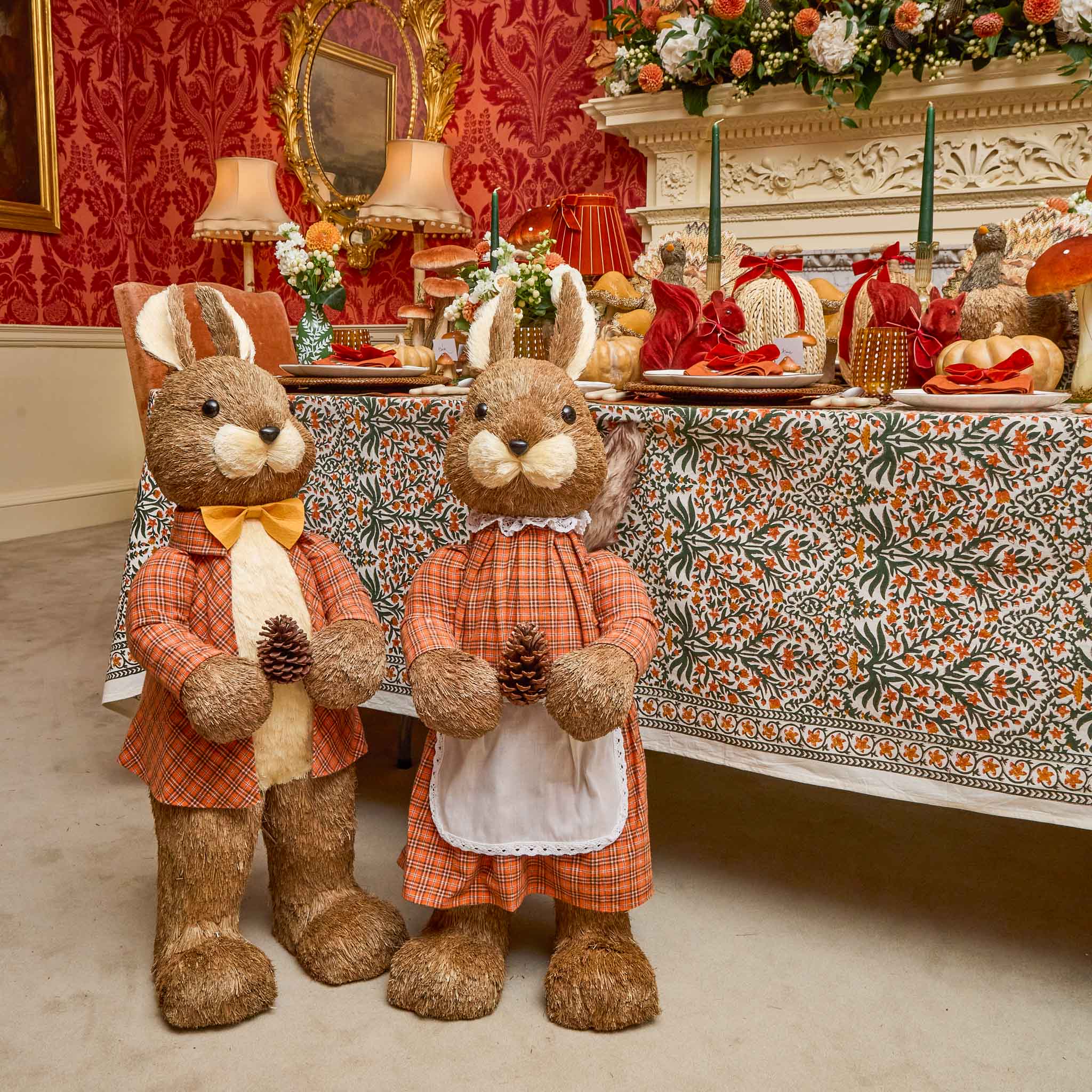 Extra Large Mr. & Mrs. Fall Squirrel (Pair)