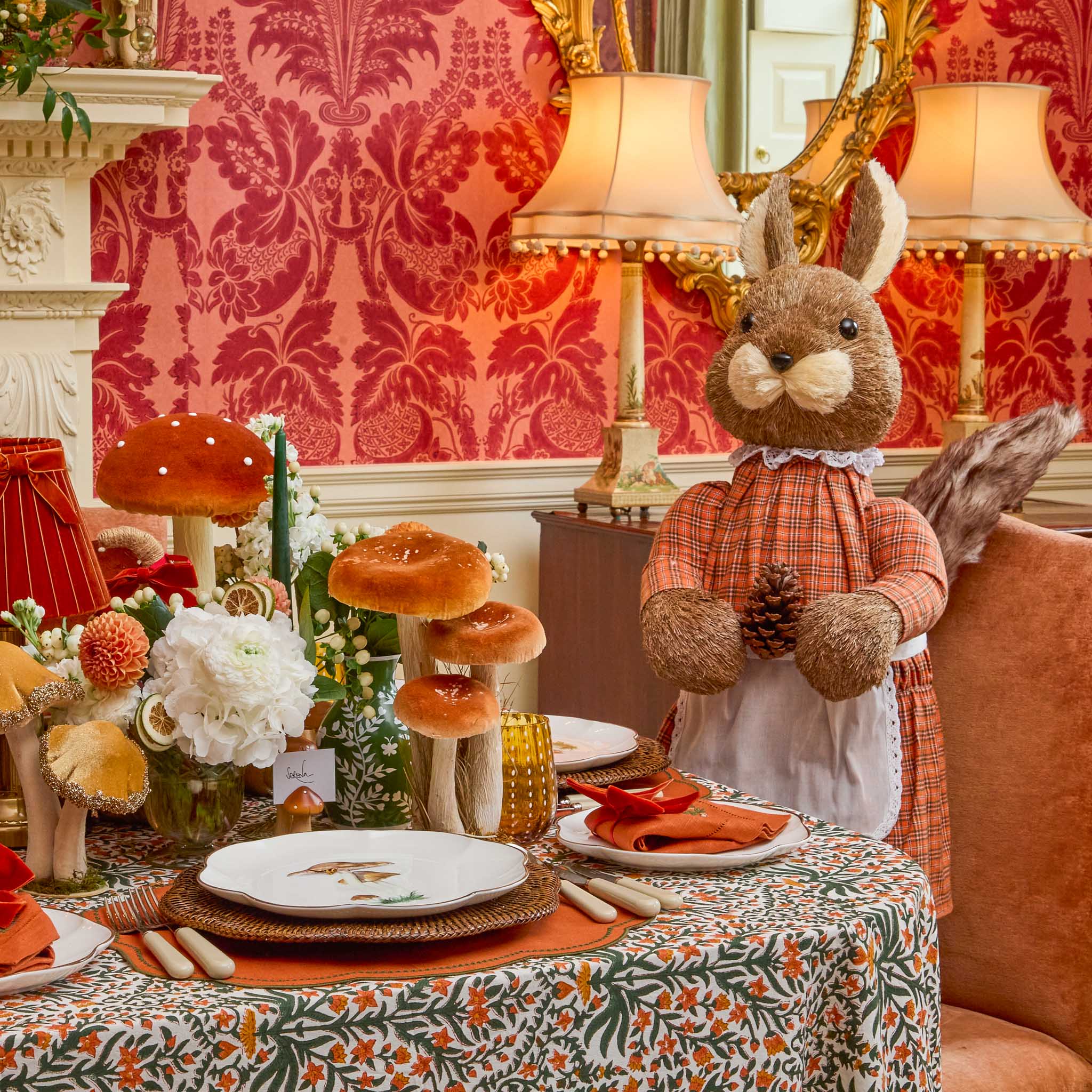 Extra Large Mr. & Mrs. Fall Squirrel (Pair)