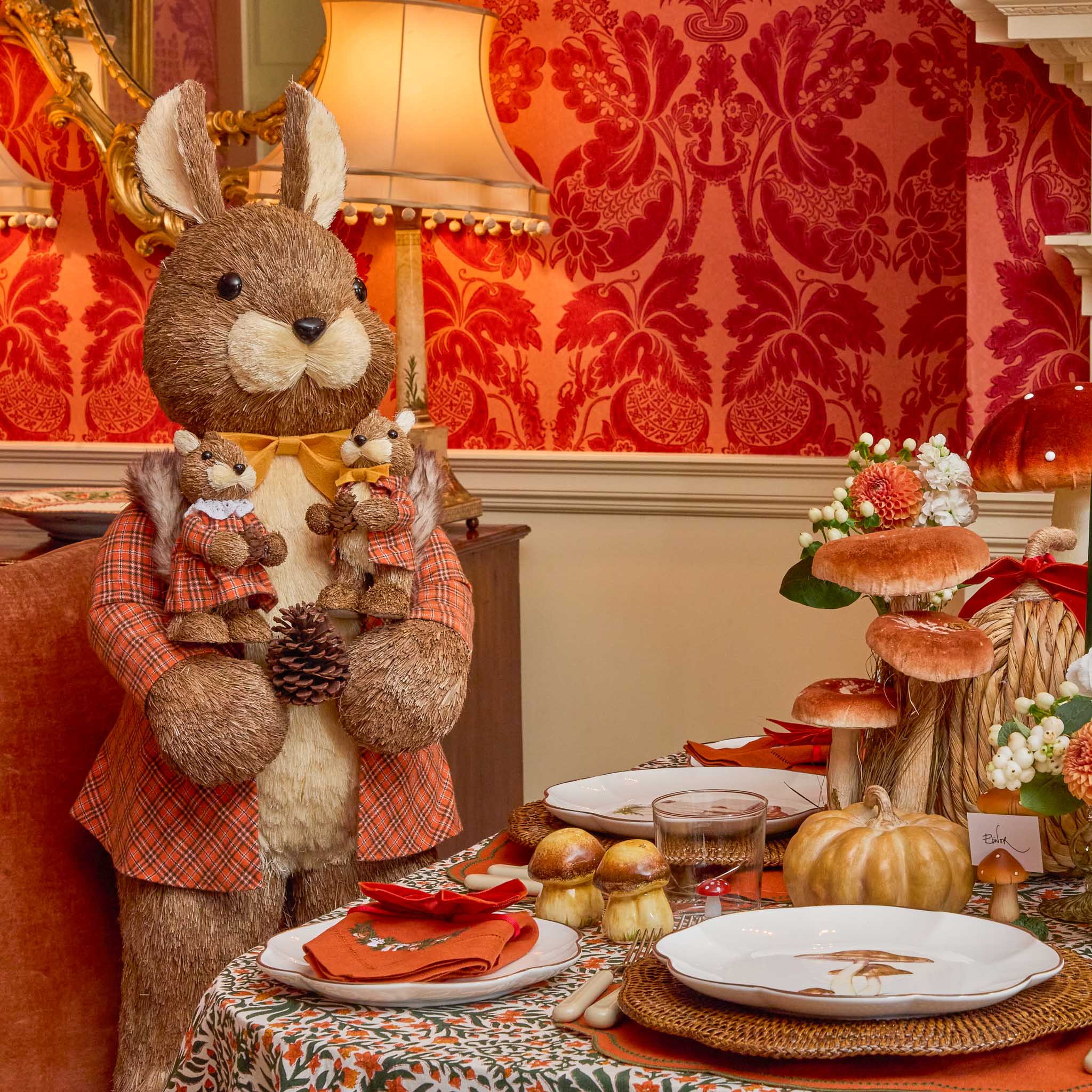 Extra Large Mr. & Mrs. Fall Squirrel (Pair)