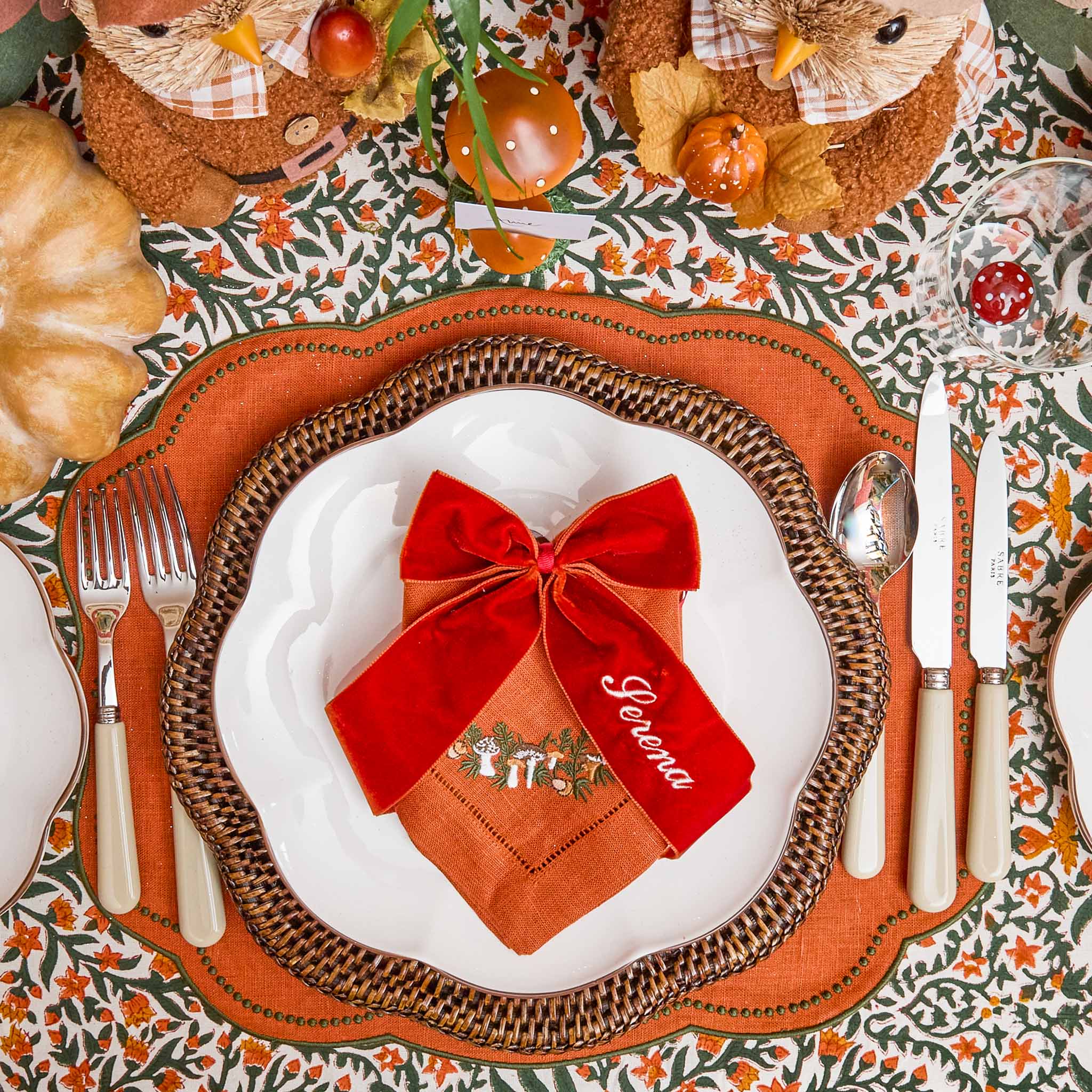 Personalisable Burnt Orange Bow