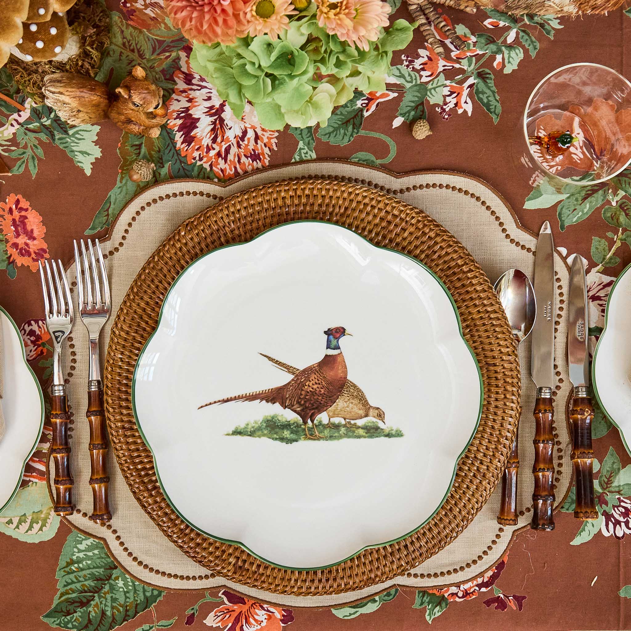 Brown Rattan Charger Plates (Set of 4)