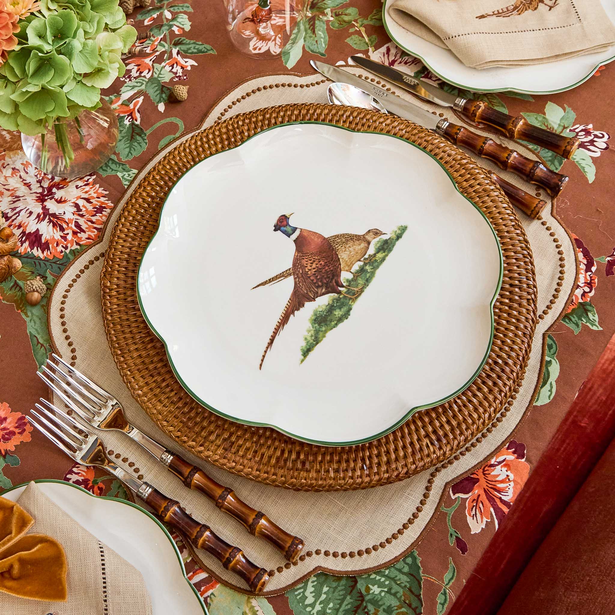 Brown Rattan Charger Plates (Set of 4)