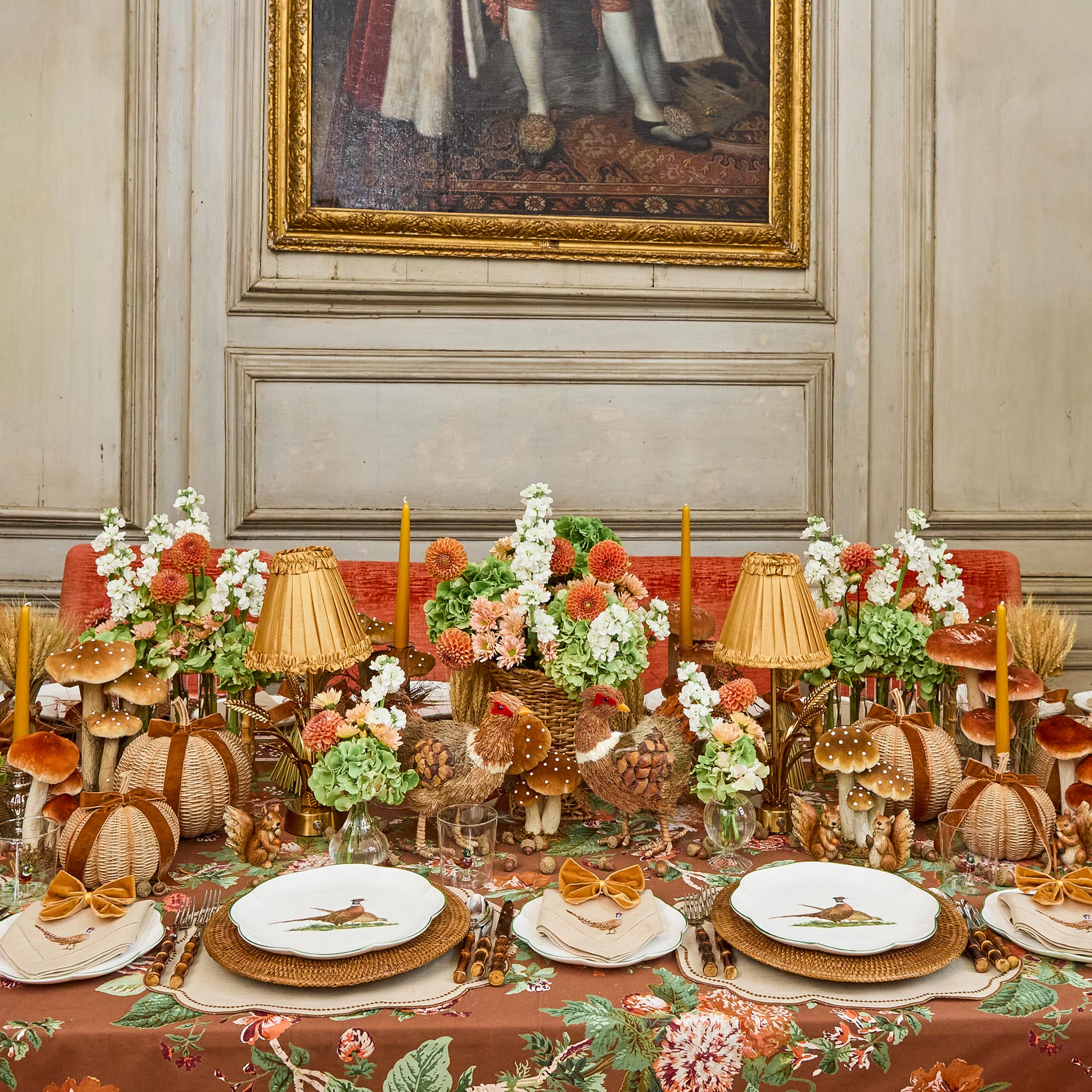 Brown Rattan Charger Plates (Set of 4)