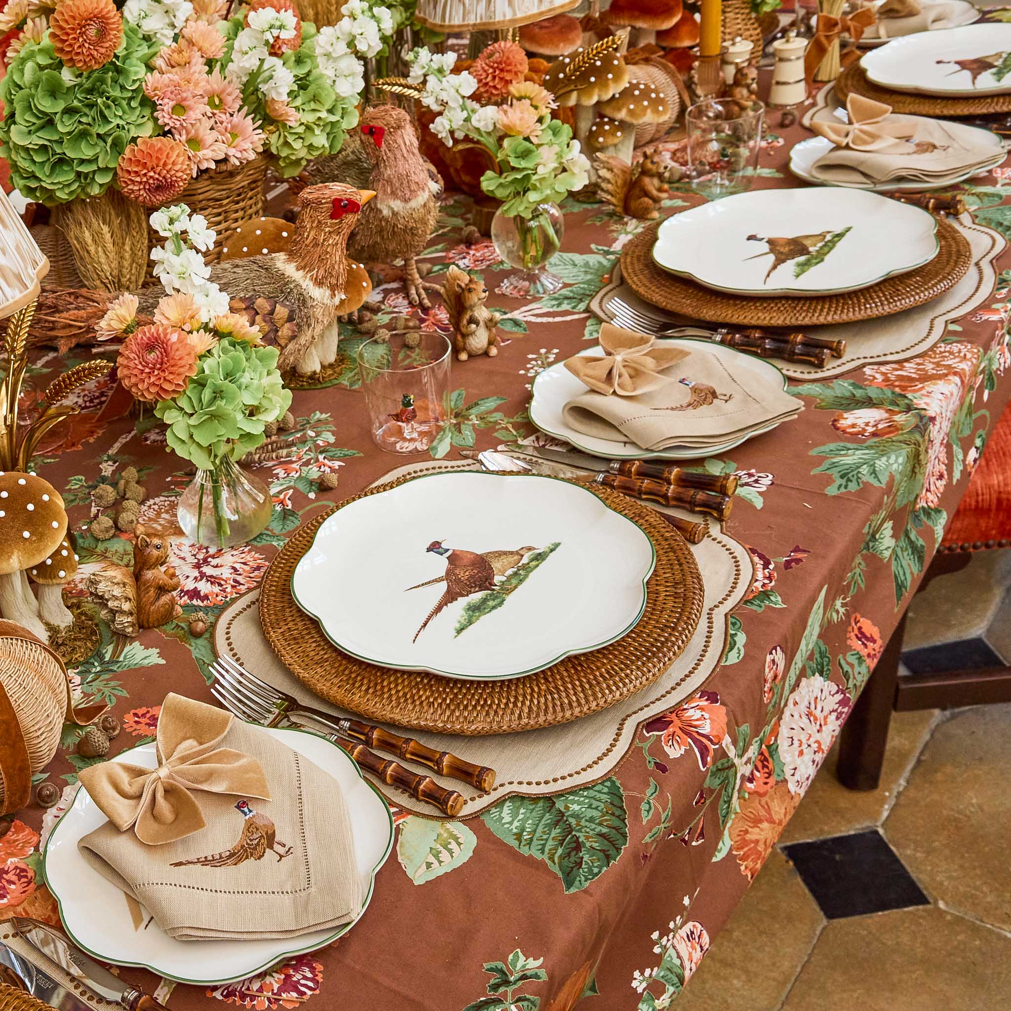 Brown Rattan Charger Plates (Set of 4)