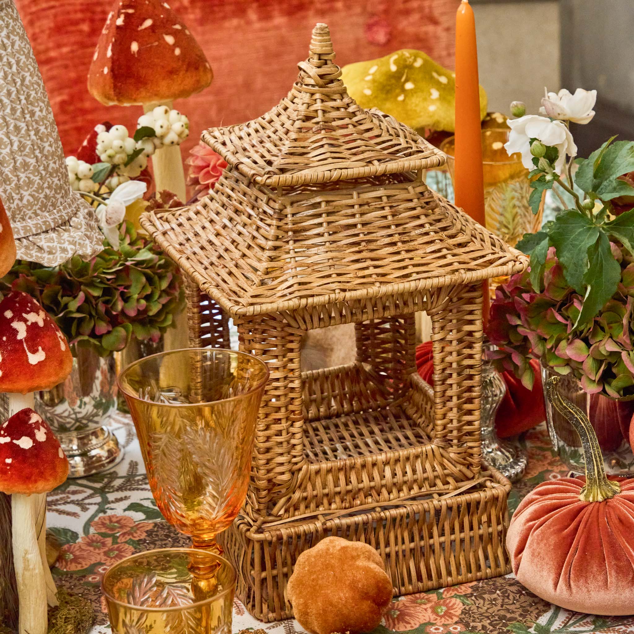 Rattan Pagoda Lantern