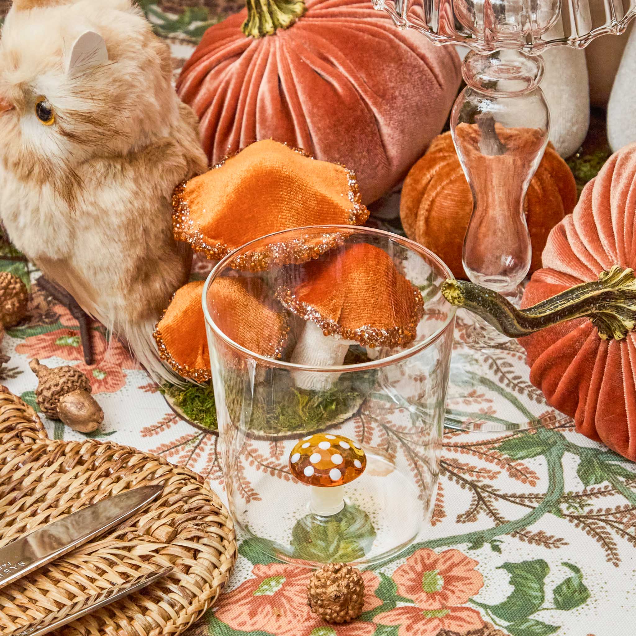 Caramel Mushroom Glasses (Set of 4)