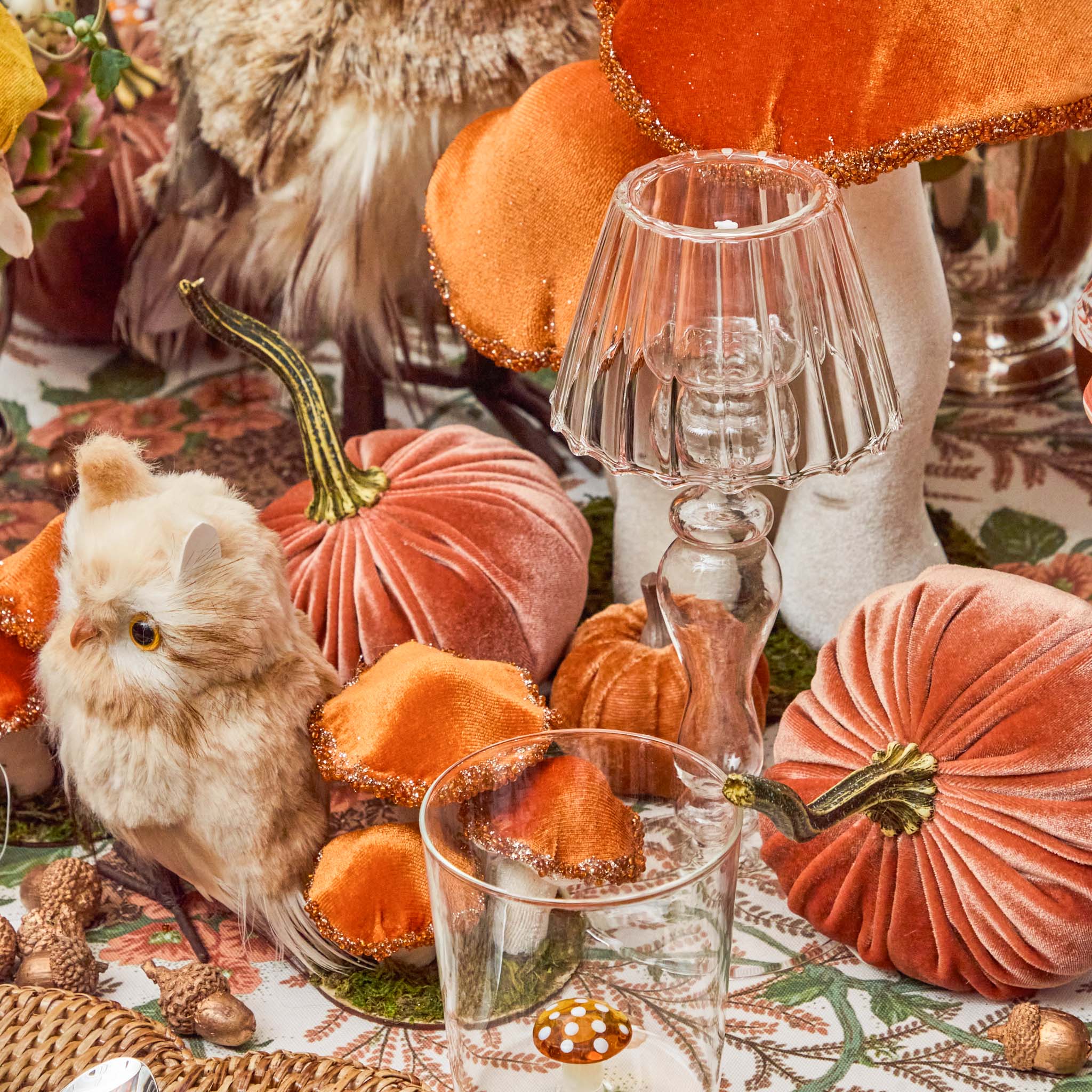 Glass Lantern Tea Light Holder Set