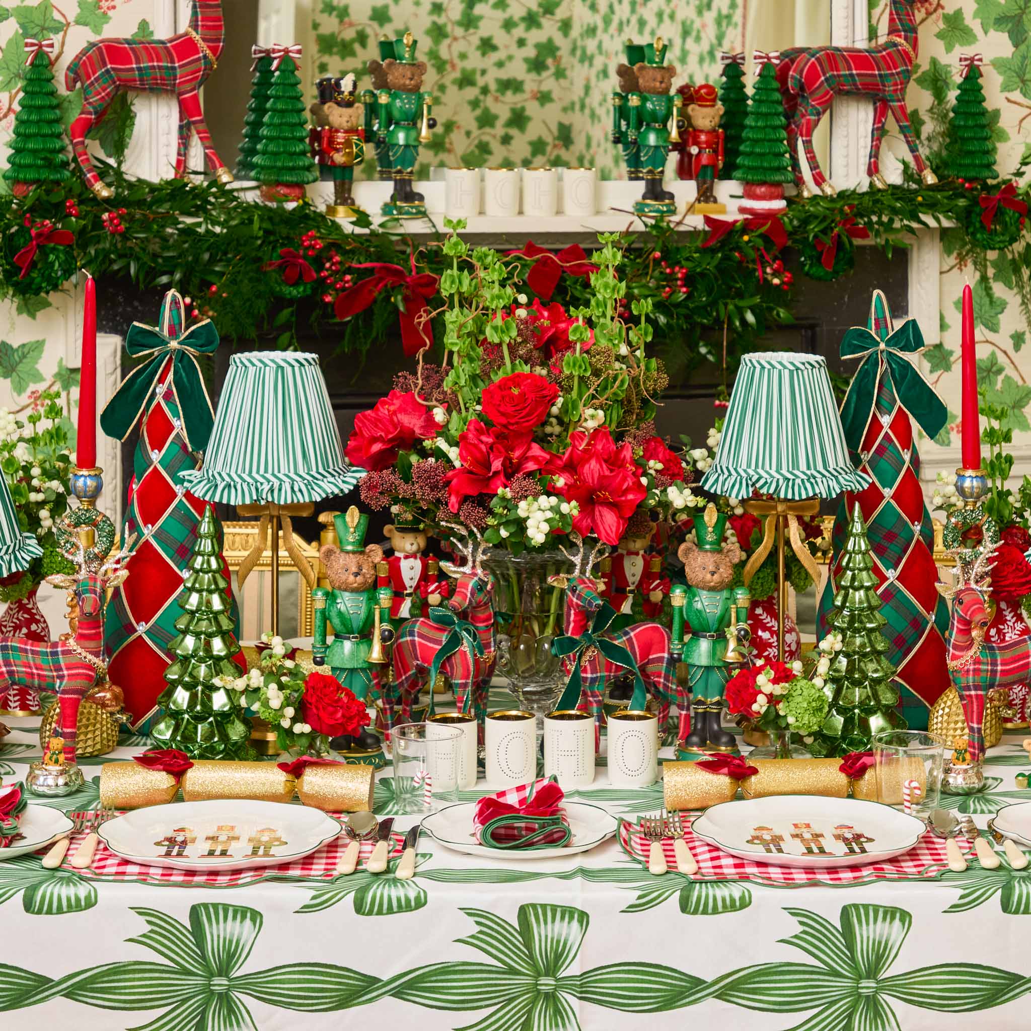 Pre-lit Green Christmas Trees (Pair)