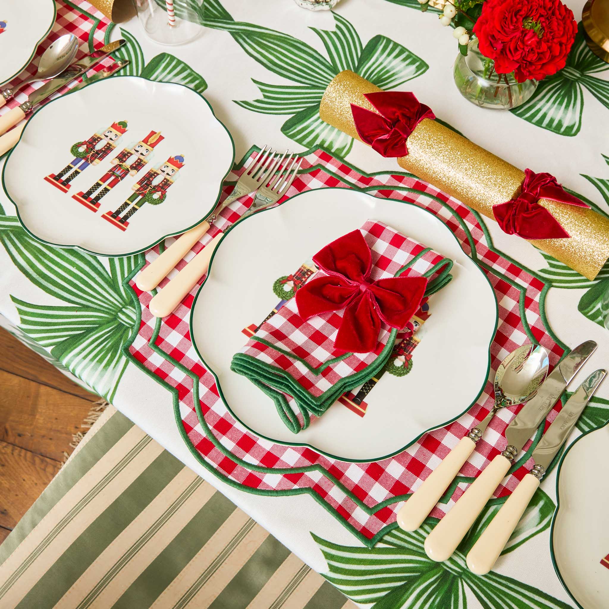 Ruby Red Velvet Napkin Bows (Set of 4)