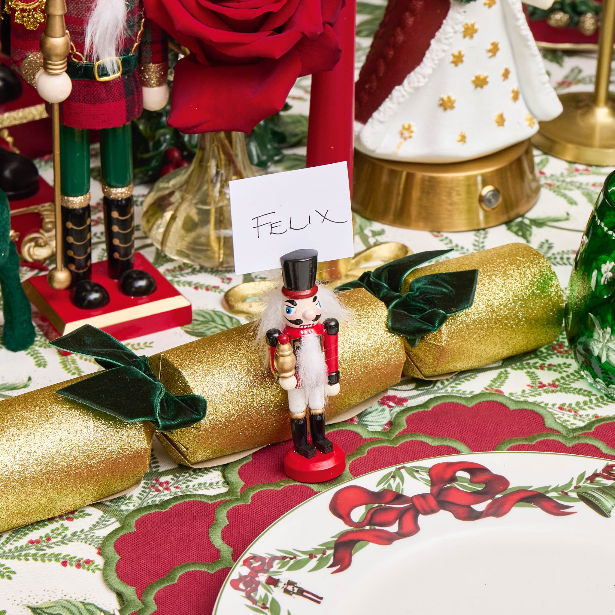 Red Nutcracker Placecard Holders (Set of 4)