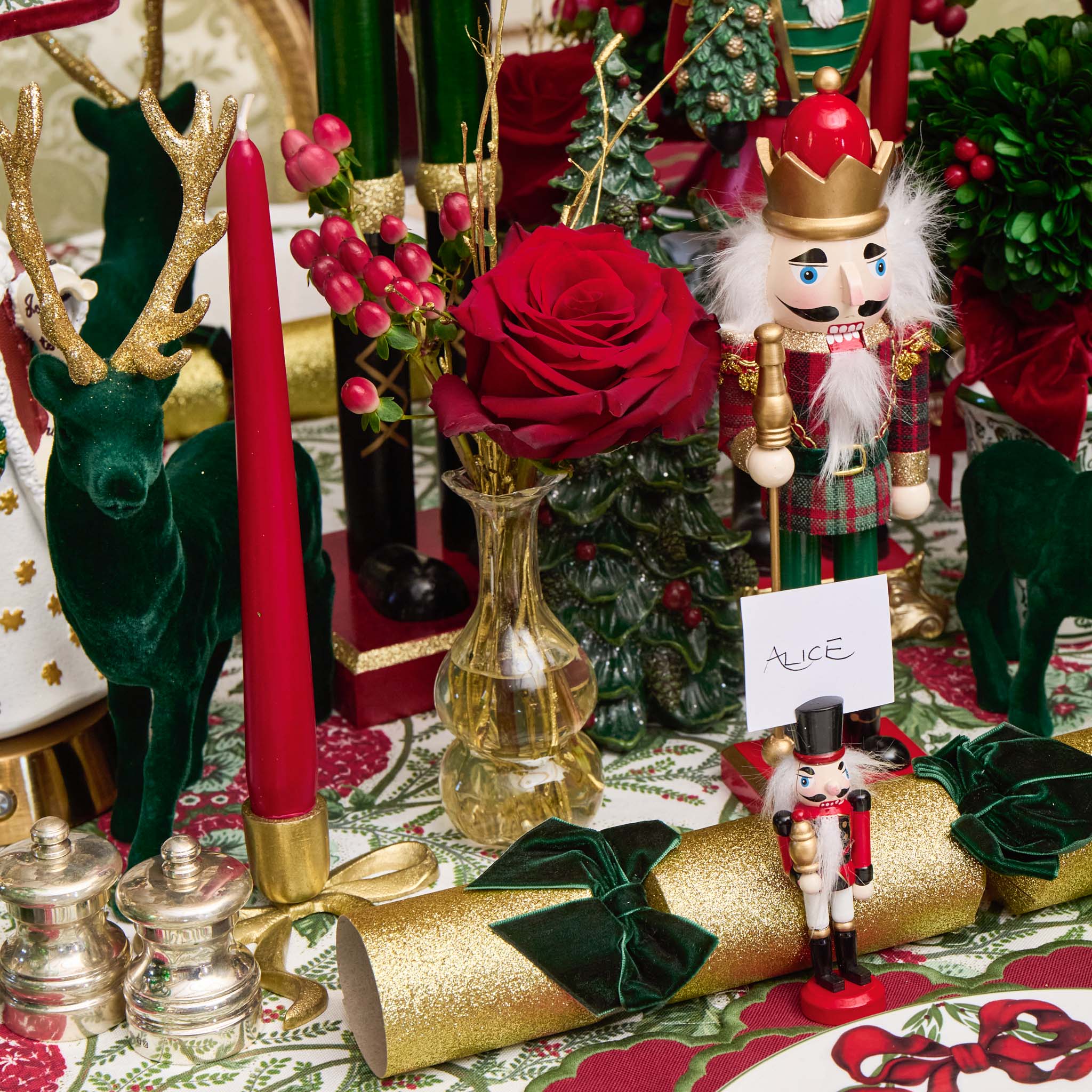 Red Nutcracker Placecard Holders (Set of 4)