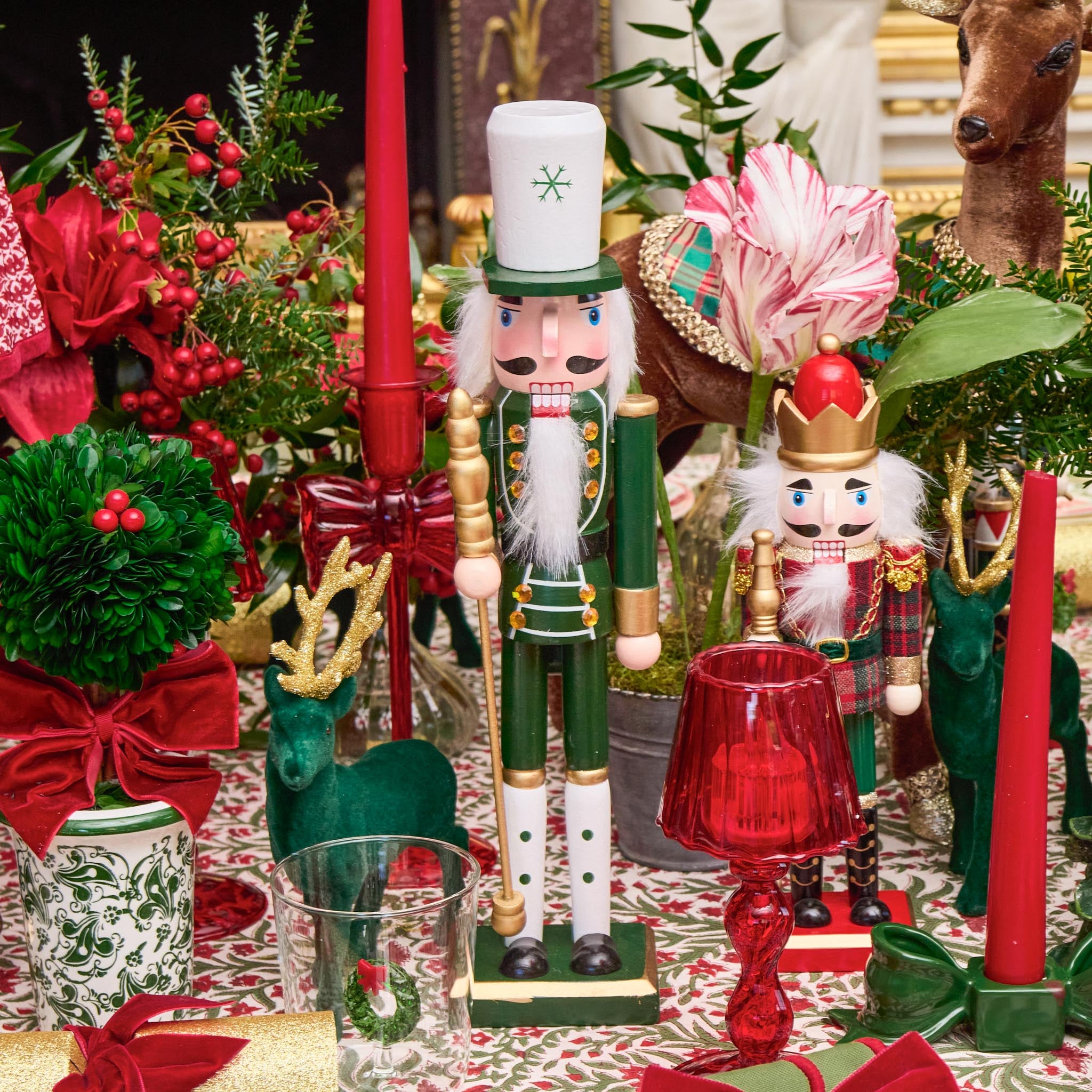 Forest Green Nutcrackers (Pair)