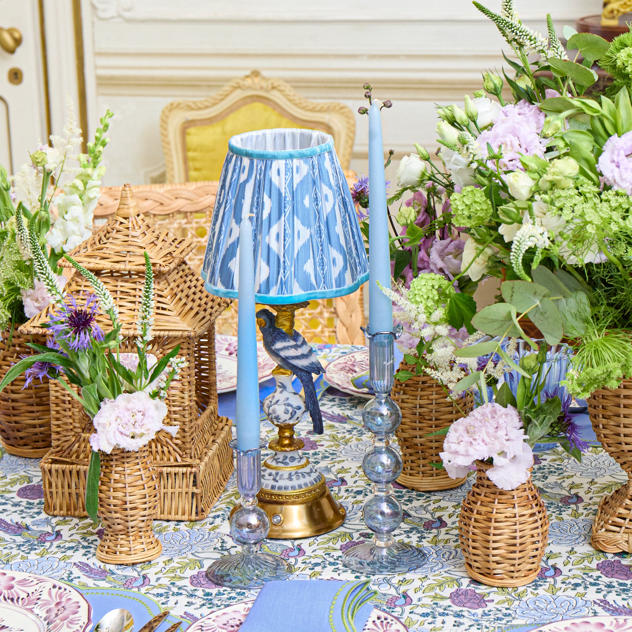 Blue Small Eden Candle Holders (Pair)