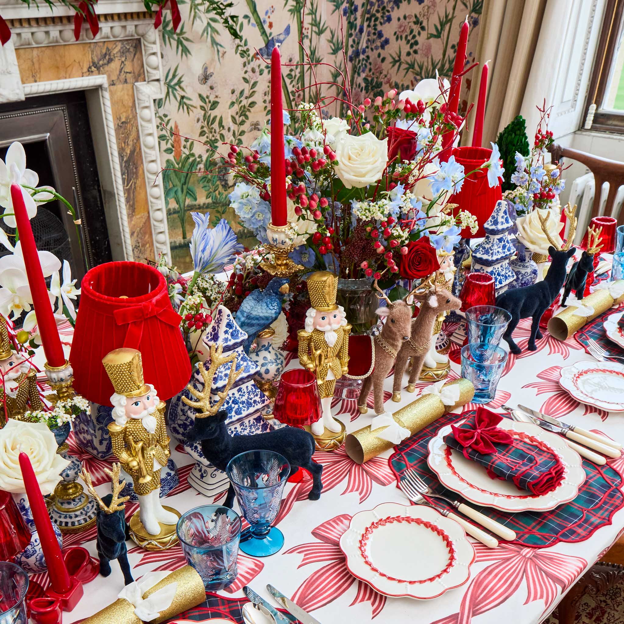 Mrs. Alice Handpainted Blue Tulip