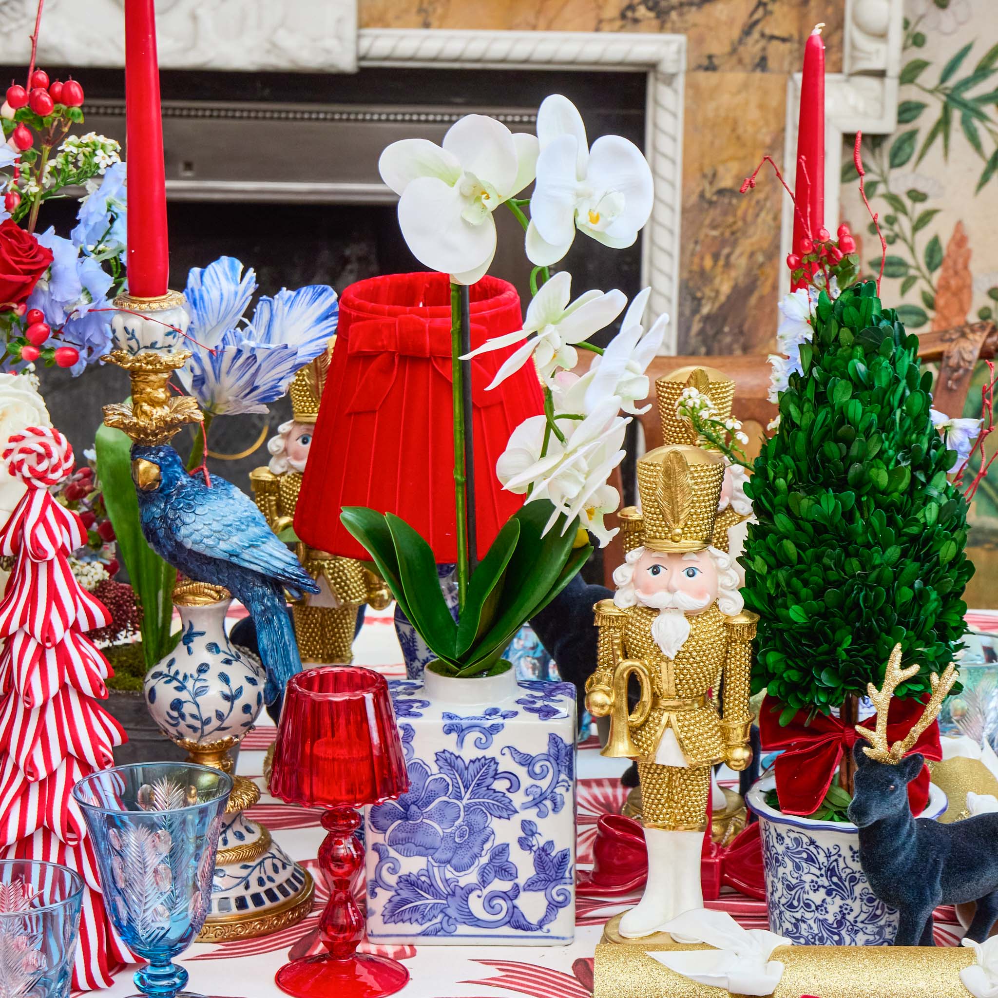 Faux Orchid in Chinoiserie Vase